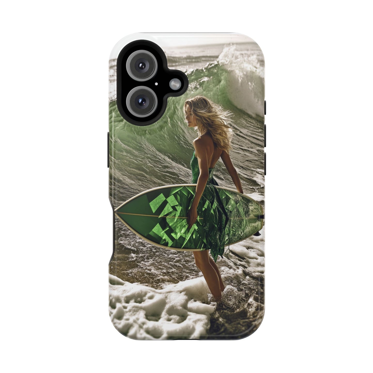 Surf's Up Chic" Luxury Magnetic Wireless Charging iPhone Case by Moxie Jay