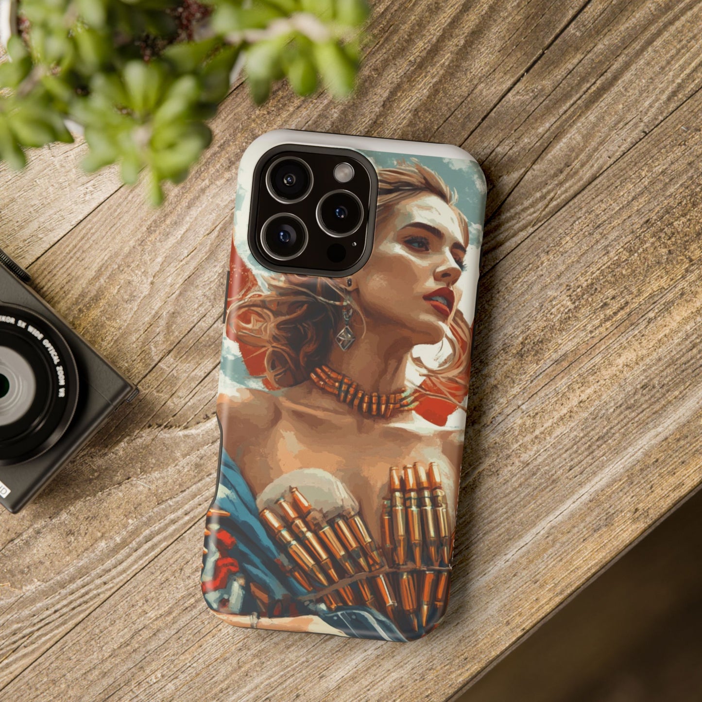 Artistic Magnetic Tough Phone Case, Wireless Charging Cover by Moxxxie J, Unique Phone Accessory, Protective Case, Trendy Phone Case, Gift