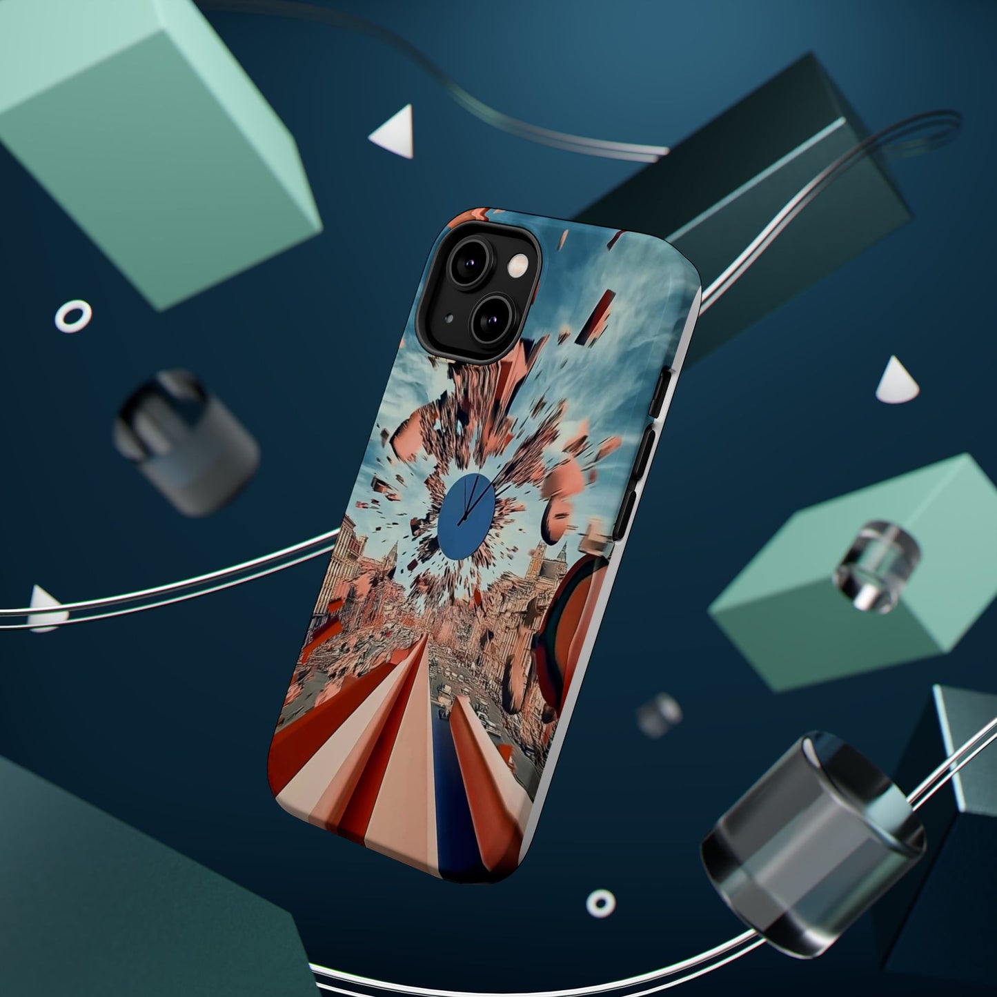 Phone Case with 'World at 10000 MPH' Art by Moxie Jay
