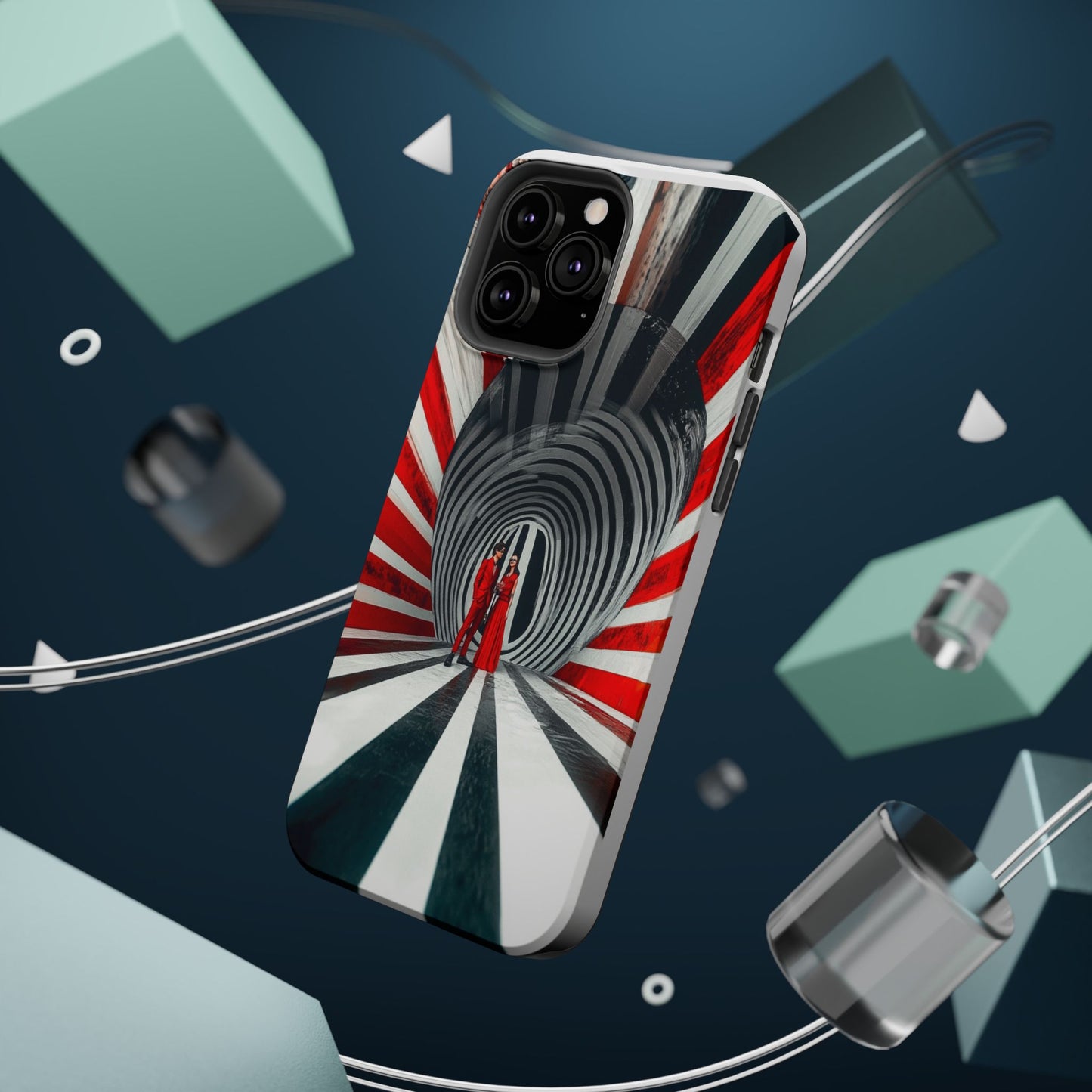 Cosmic Vortex" Luxury Magnetic Wireless Charging iPhone Case by Moxie Jay