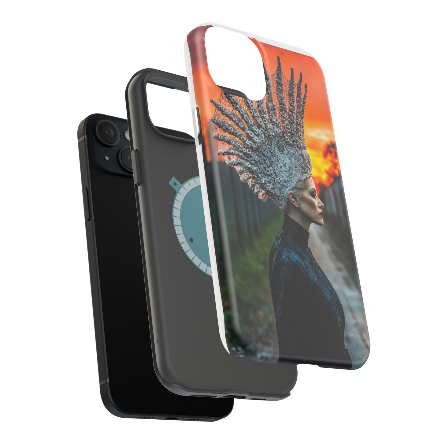 Sunset Goddess" Magnetic Wireless Charging iPhone Case by Moxie Jay