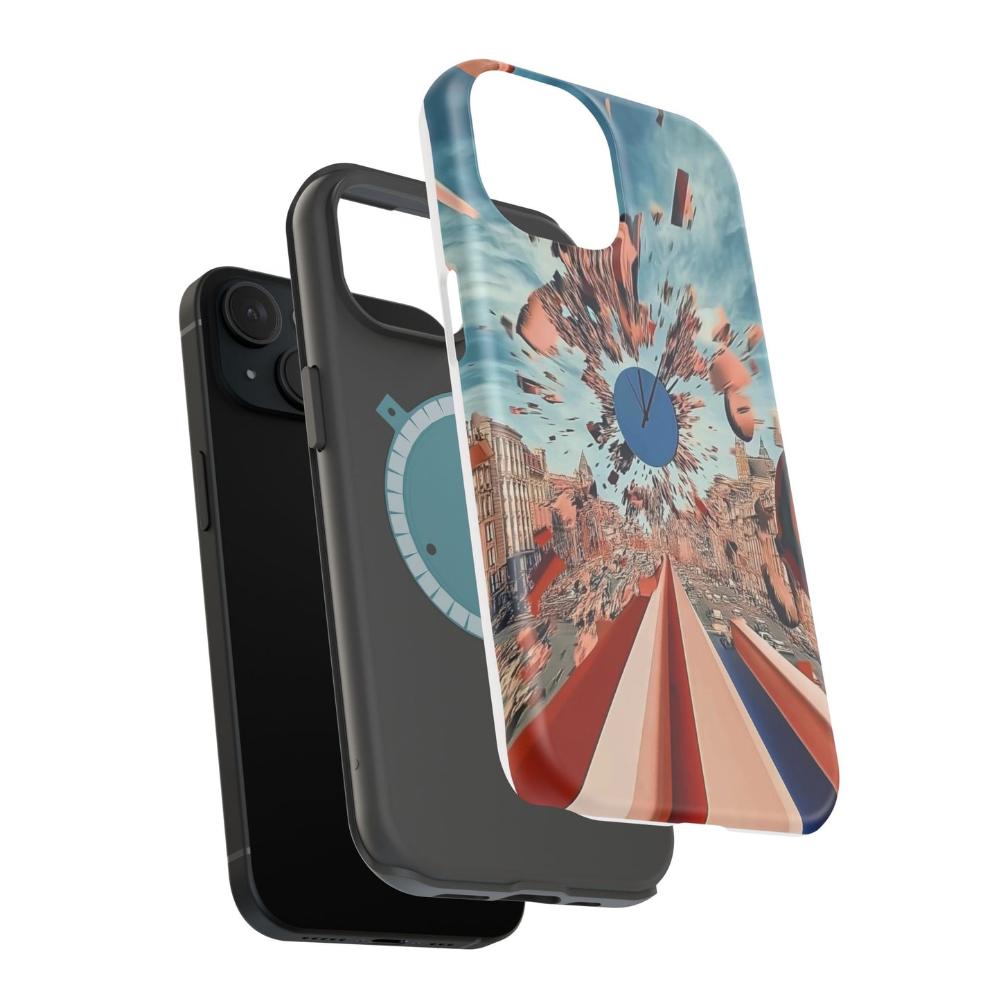 Phone Case with 'World at 10000 MPH' Art by Moxie Jay