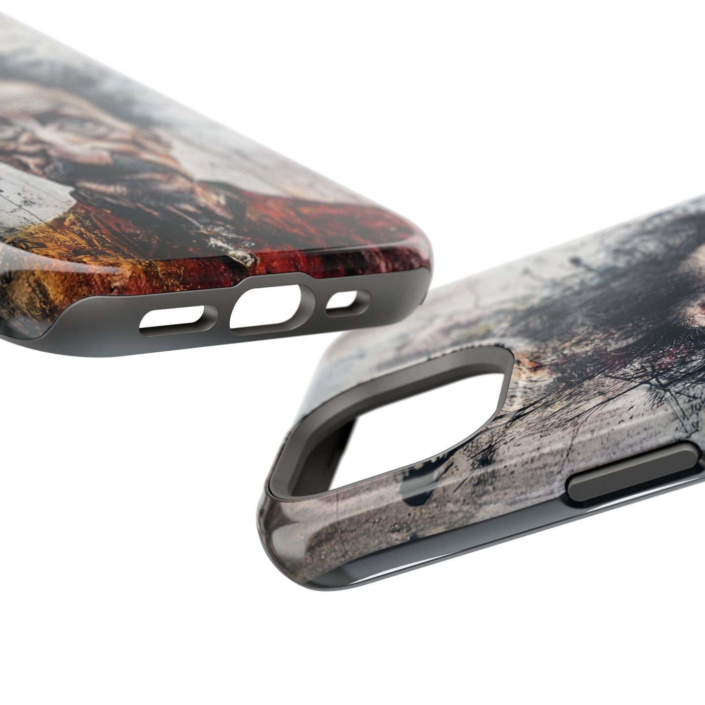 Luxurious Magnetic Wireless Charging Tough iPhone Case - "Demonic Dali" by Moxie-Jay