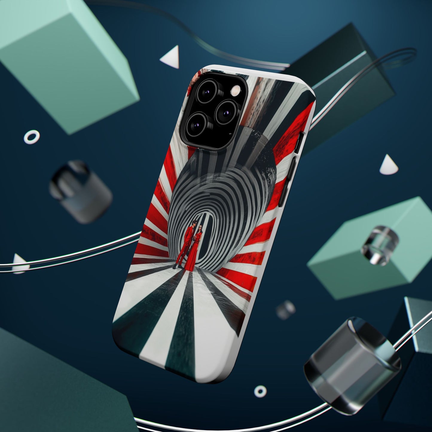 Cosmic Vortex" Luxury Magnetic Wireless Charging iPhone Case by Moxie Jay