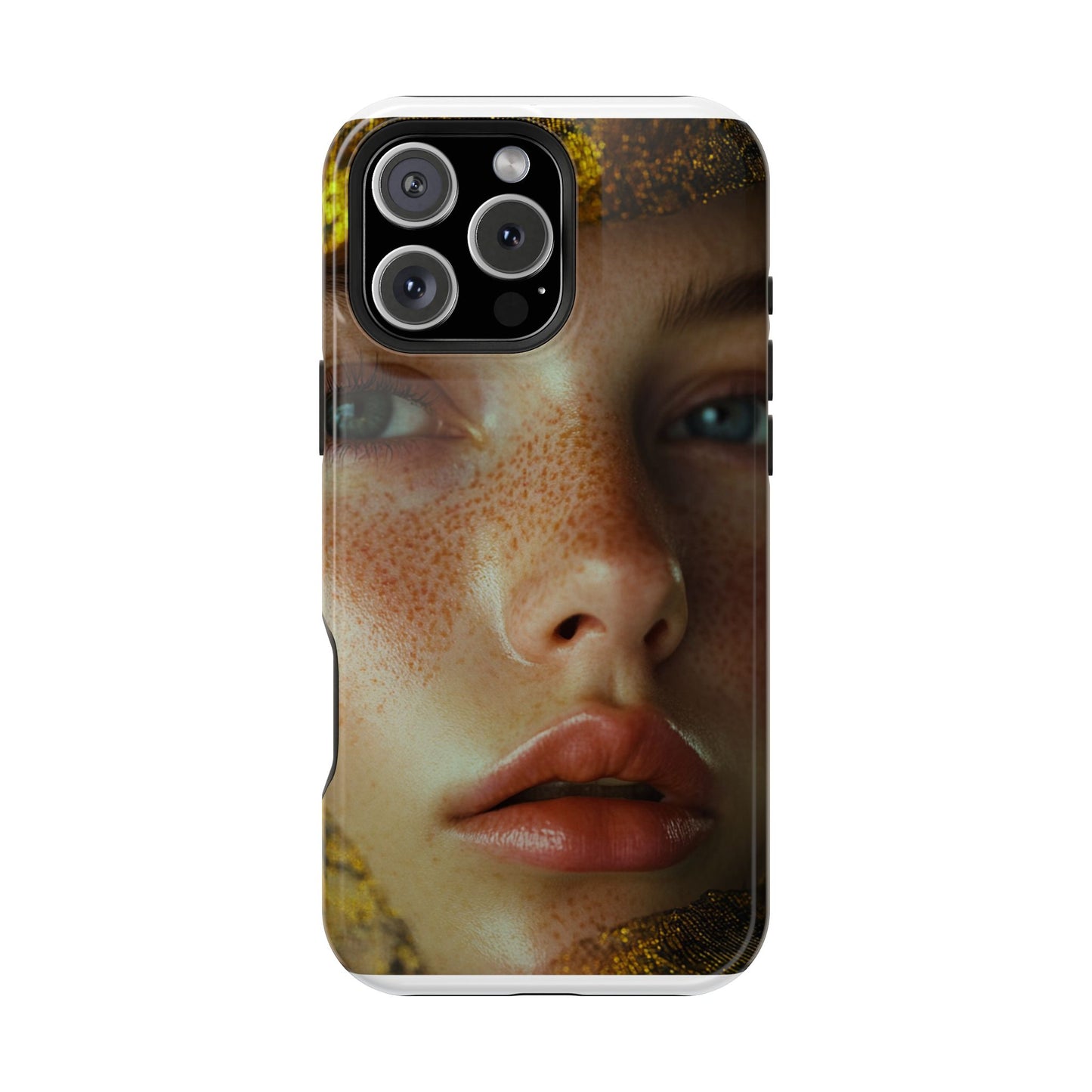 Phone Case - Close Up Girl with Freckles Photography Magnetic Tough Cases