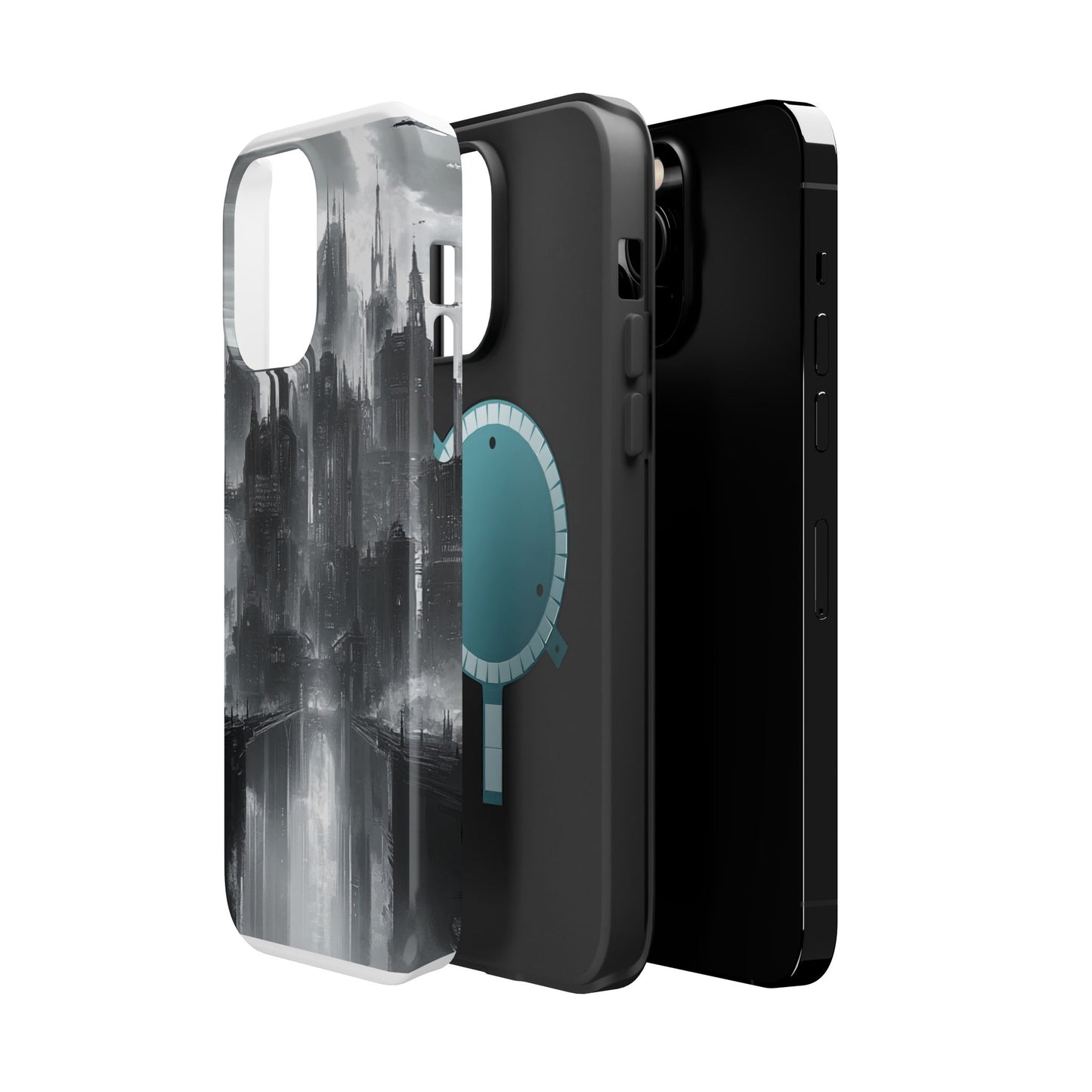 iPhone Magnetic Tough Case - Futuristic Gotham Design by Moxie Jay