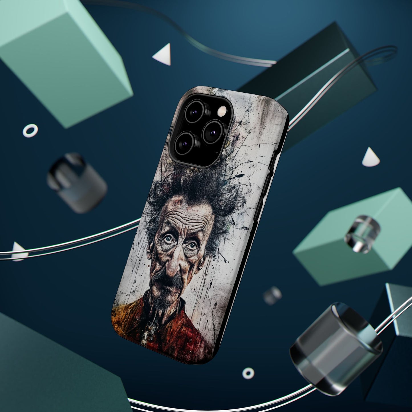 Luxurious Magnetic Wireless Charging Tough iPhone Case - "Demonic Dali" by Moxie-Jay