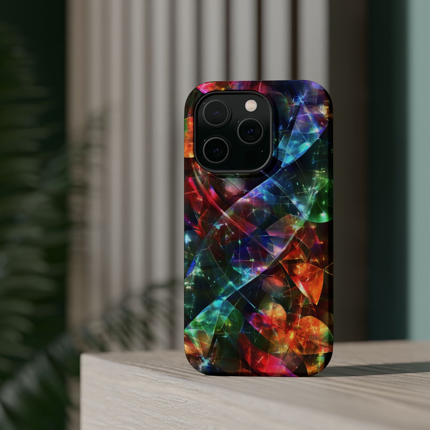 iPhone Case with Neon Colors Art by Moxie-Jay