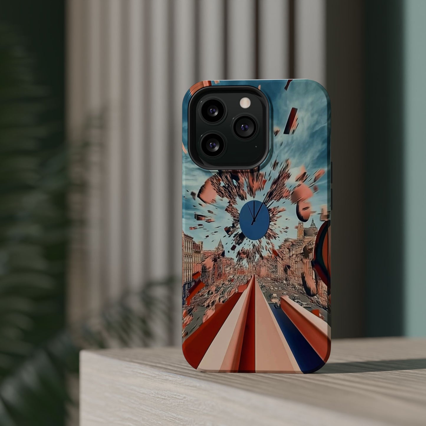 Phone Case with 'World at 10000 MPH' Art by Moxie Jay