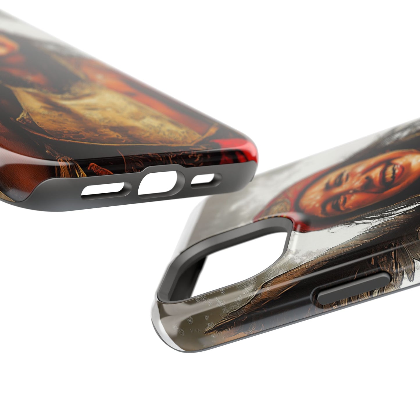 Luxurious Magnetic Wireless Charging Tough iPhone Case - Native Heritage Art by Moxie-Jay