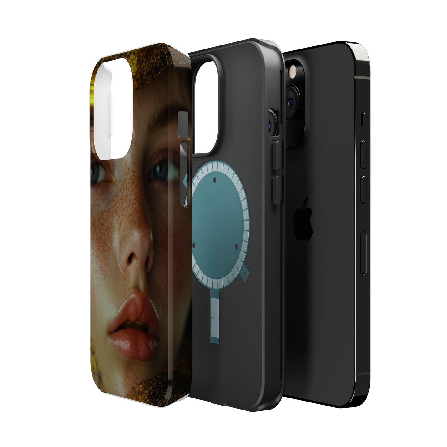 Phone Case - Close Up Girl with Freckles Photography Magnetic Tough Cases