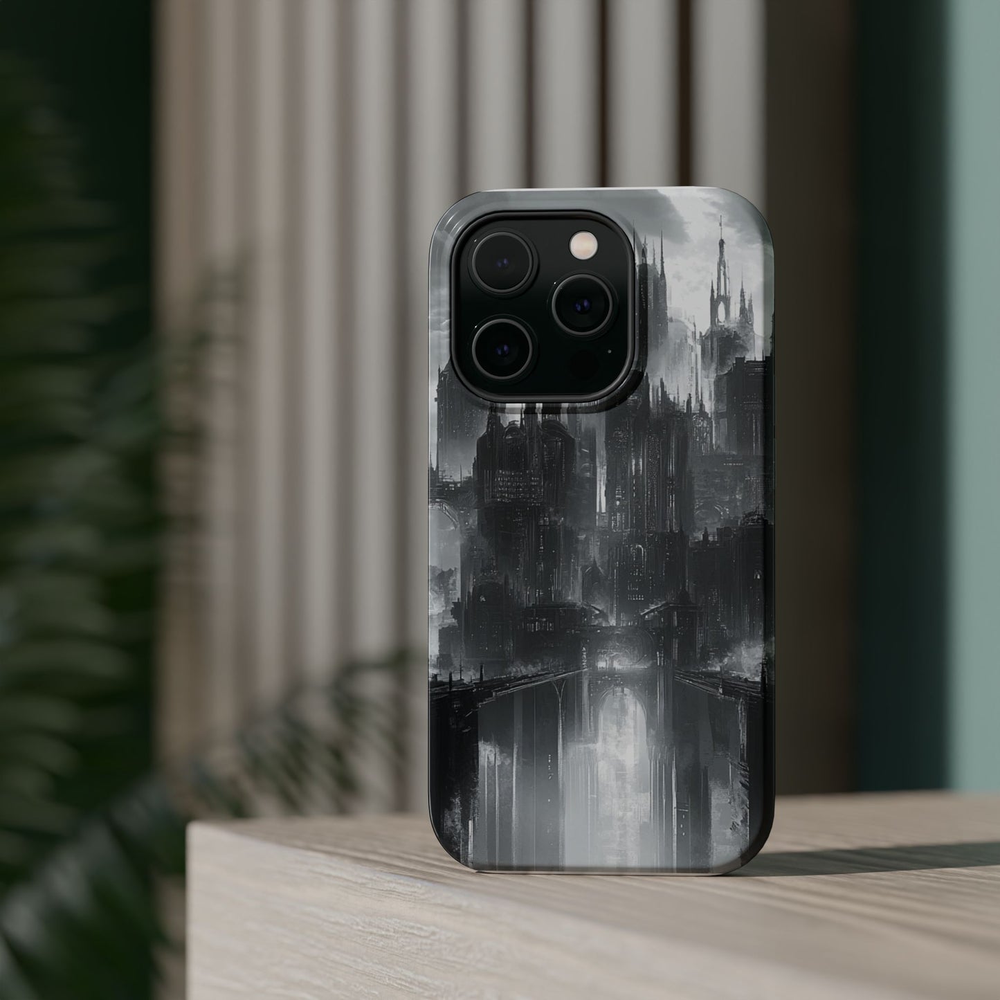 iPhone Magnetic Tough Case - Futuristic Gotham Design by Moxie Jay