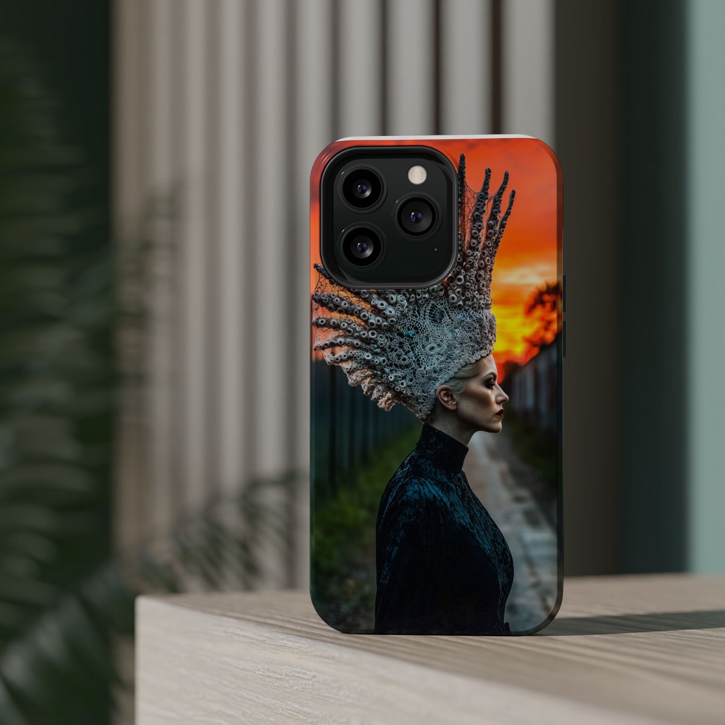Sunset Goddess" Magnetic Wireless Charging iPhone Case by Moxie Jay