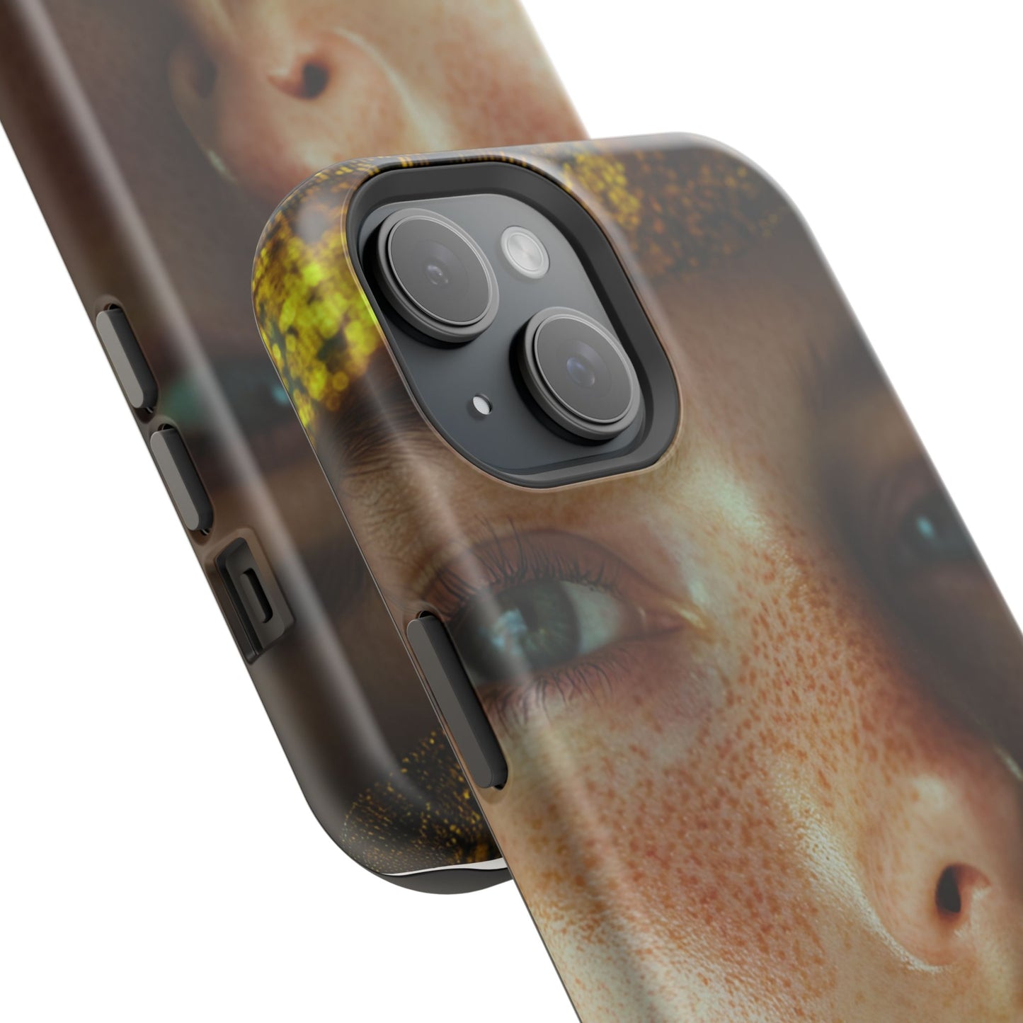 Phone Case - Close Up Girl with Freckles Photography Magnetic Tough Cases