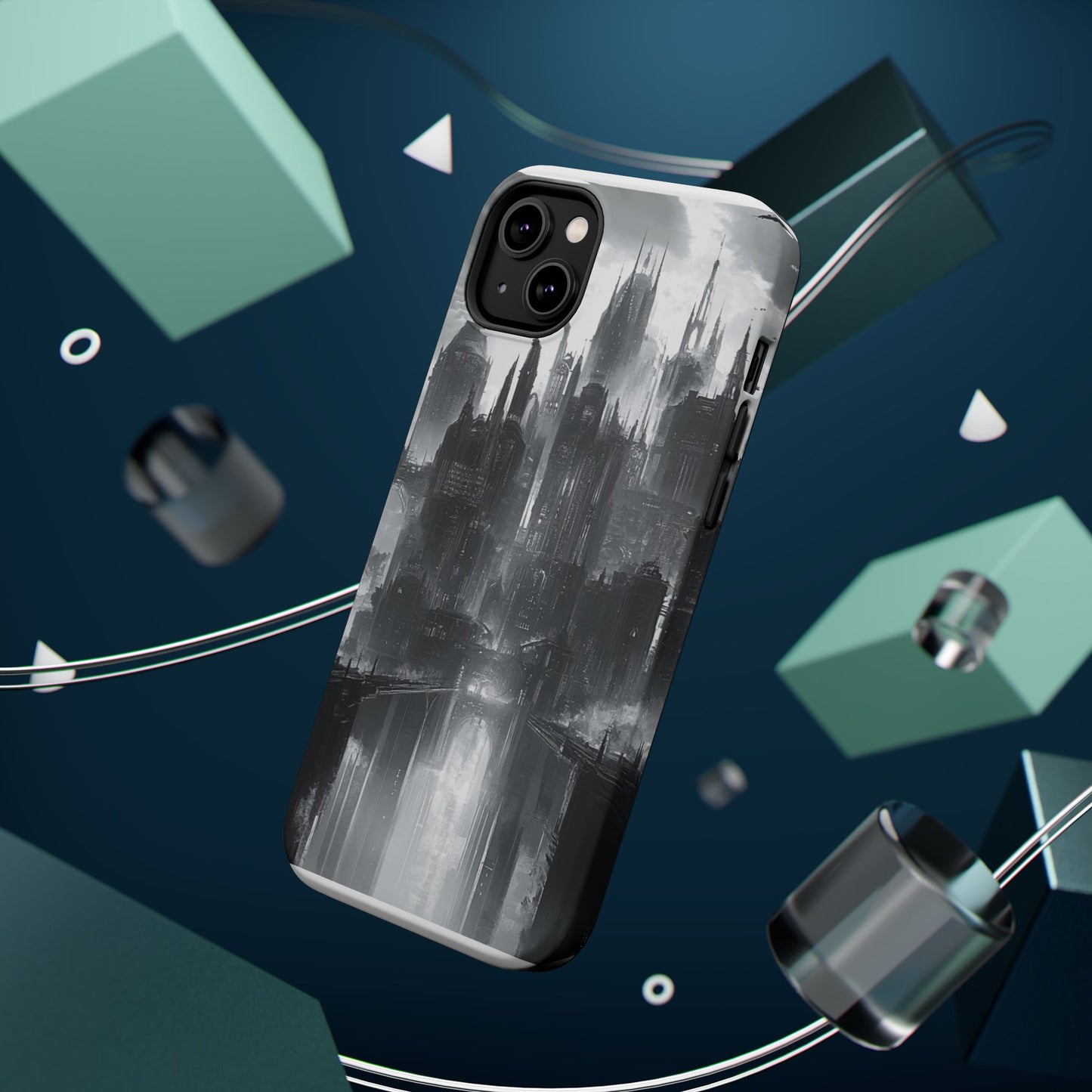 iPhone Magnetic Tough Case - Futuristic Gotham Design by Moxie Jay