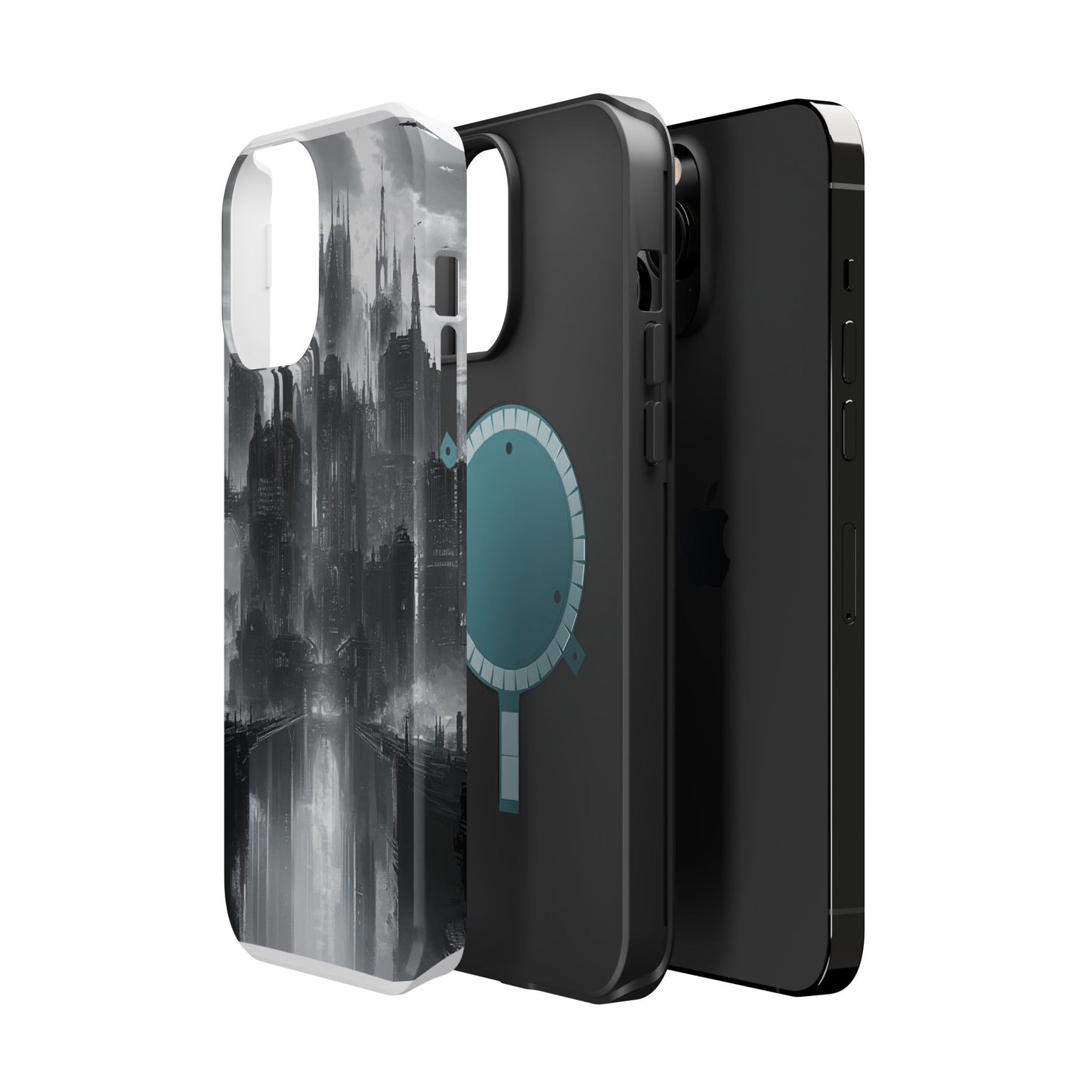 iPhone Magnetic Tough Case - Futuristic Gotham Design by Moxie Jay