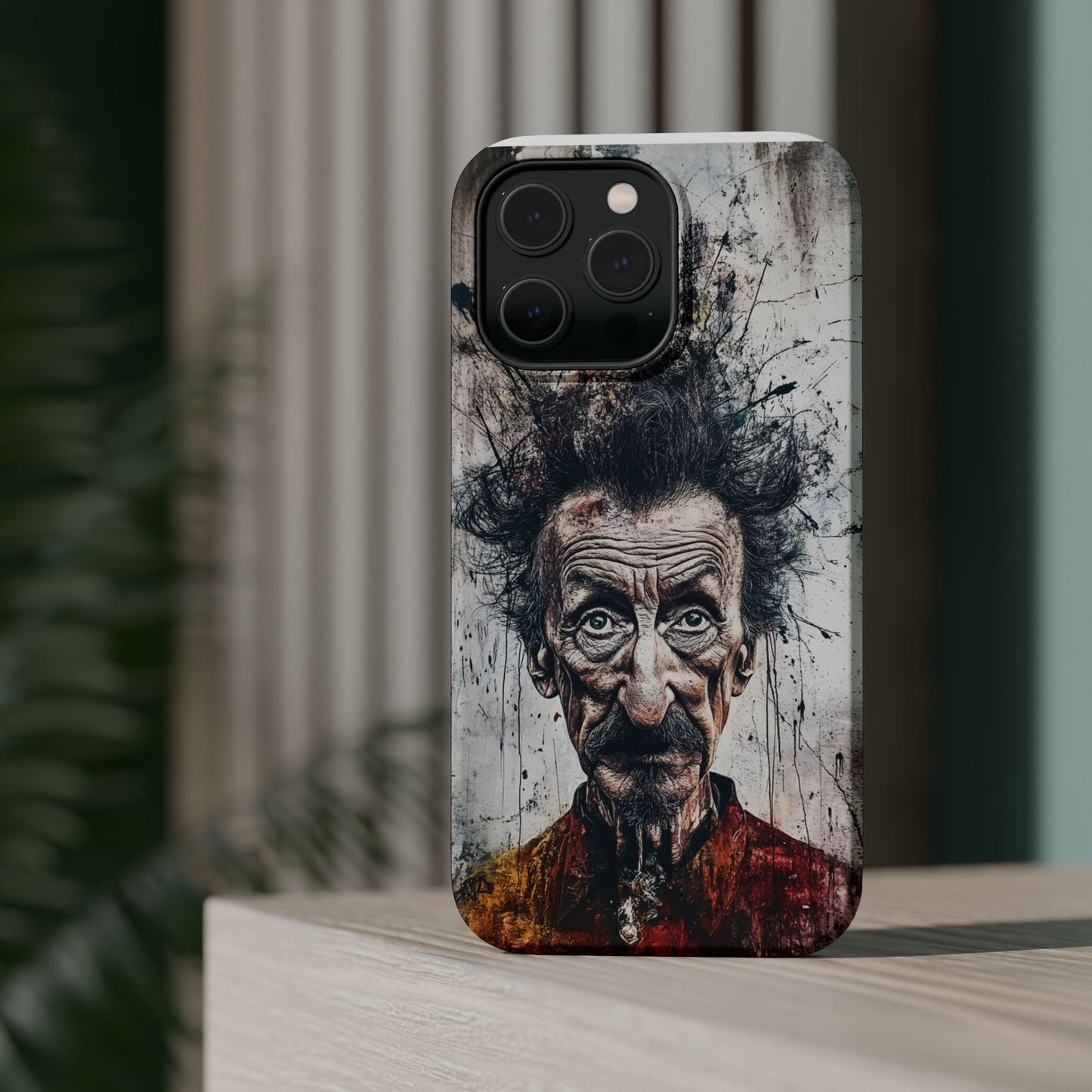 Luxurious Magnetic Wireless Charging Tough iPhone Case - "Demonic Dali" by Moxie-Jay