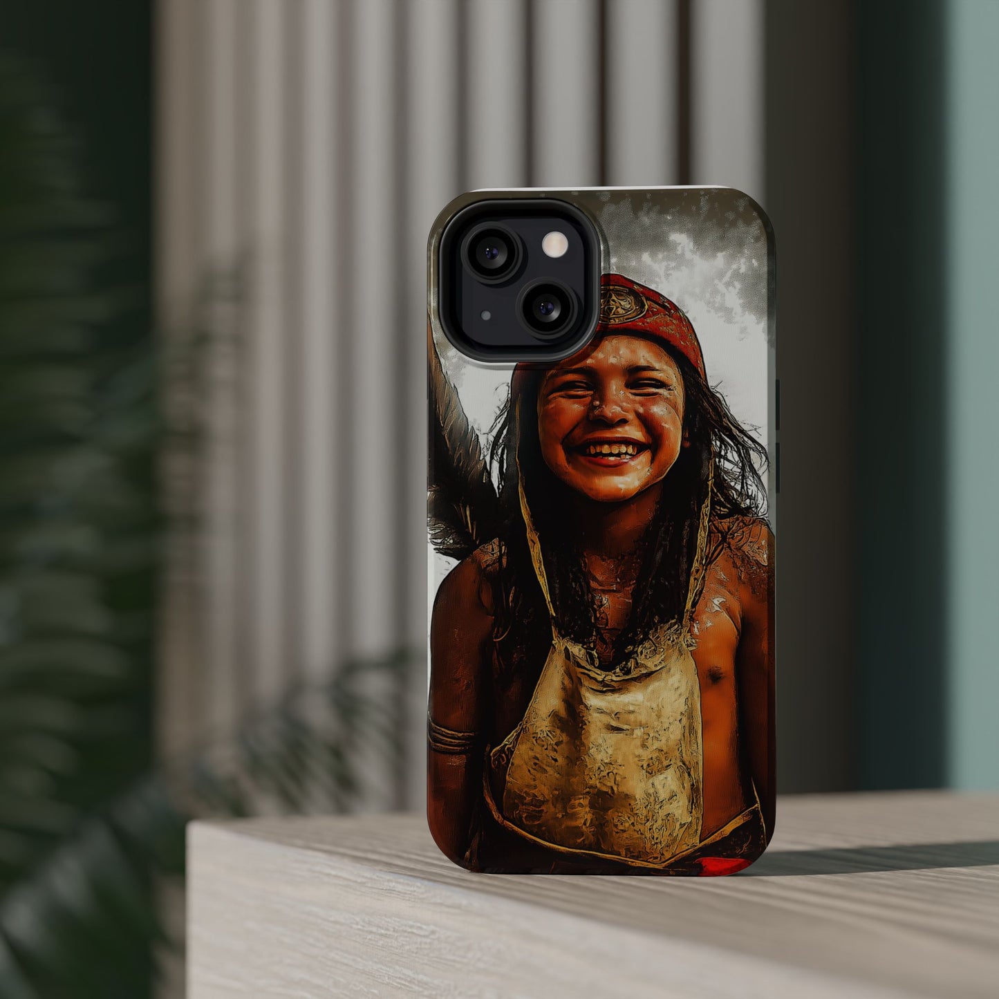 Luxurious Magnetic Wireless Charging Tough iPhone Case - Native Heritage Art by Moxie-Jay