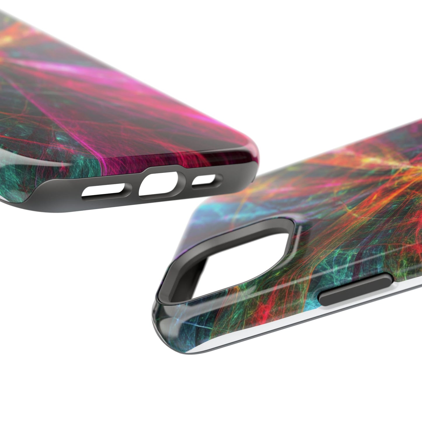 Luxurious Magnetic Wireless Charging Tough iPhone Case - “Trippy Starburst” by Moxie-Jay