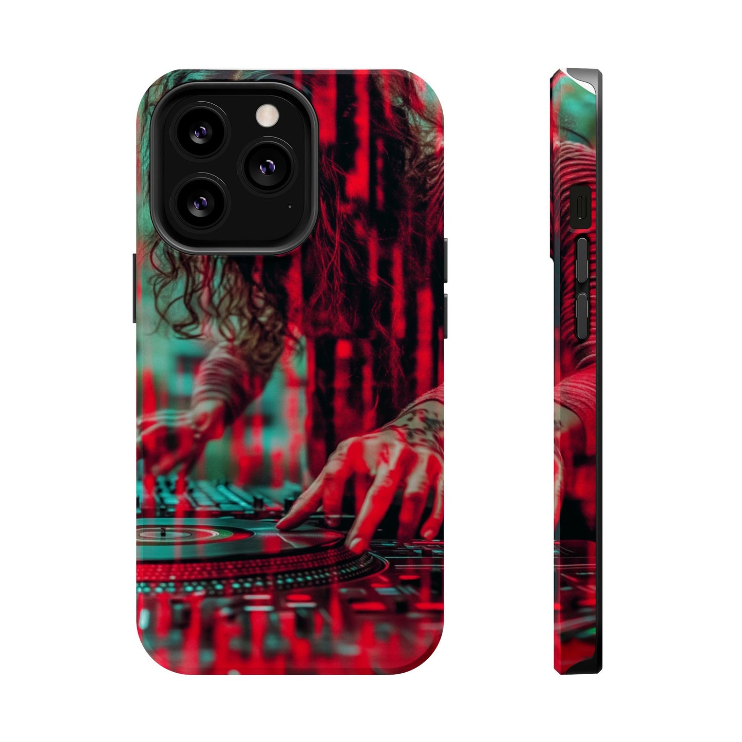 "Vinyl Virtuoso" Luxury Magnetic Wireless Charging iPhone Case by Moxie Jay