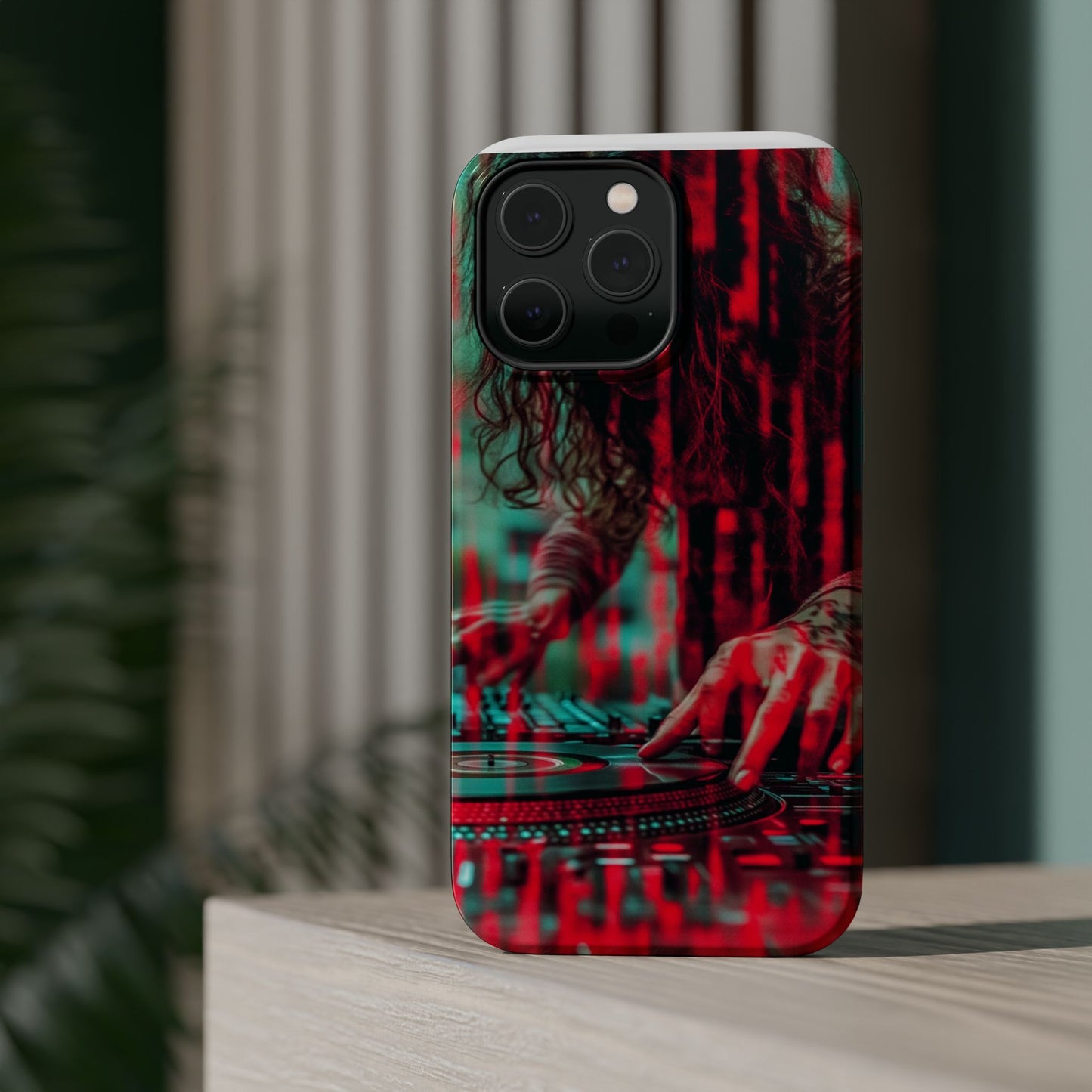 "Vinyl Virtuoso" Luxury Magnetic Wireless Charging iPhone Case by Moxie Jay