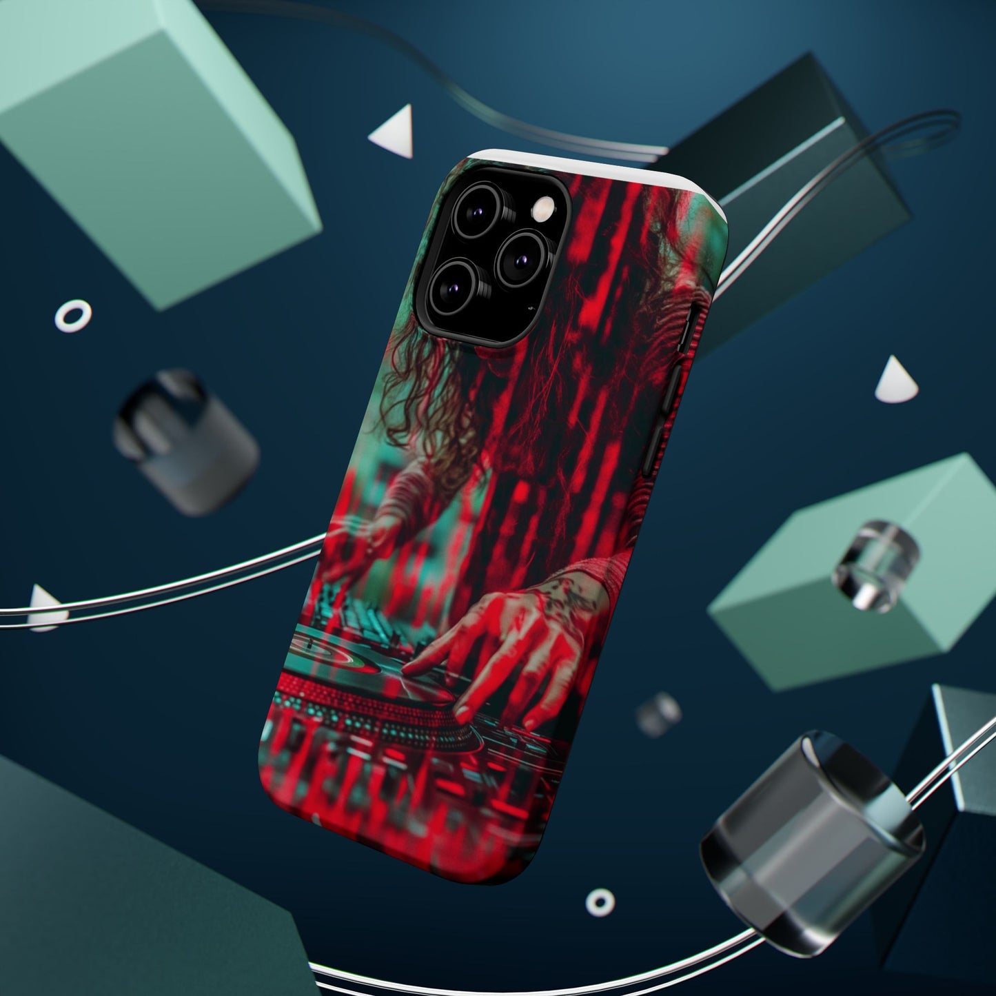 "Vinyl Virtuoso" Luxury Magnetic Wireless Charging iPhone Case by Moxie Jay