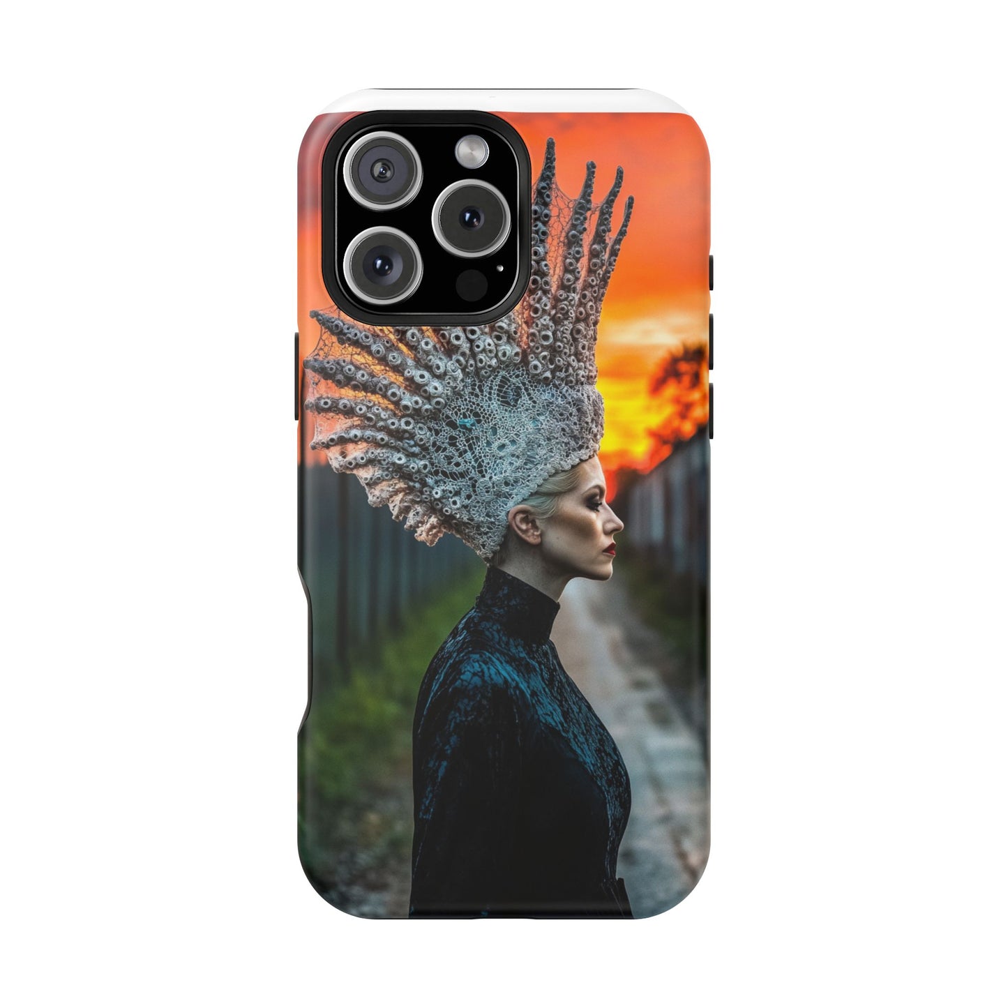 Sunset Goddess" Magnetic Wireless Charging iPhone Case by Moxie Jay