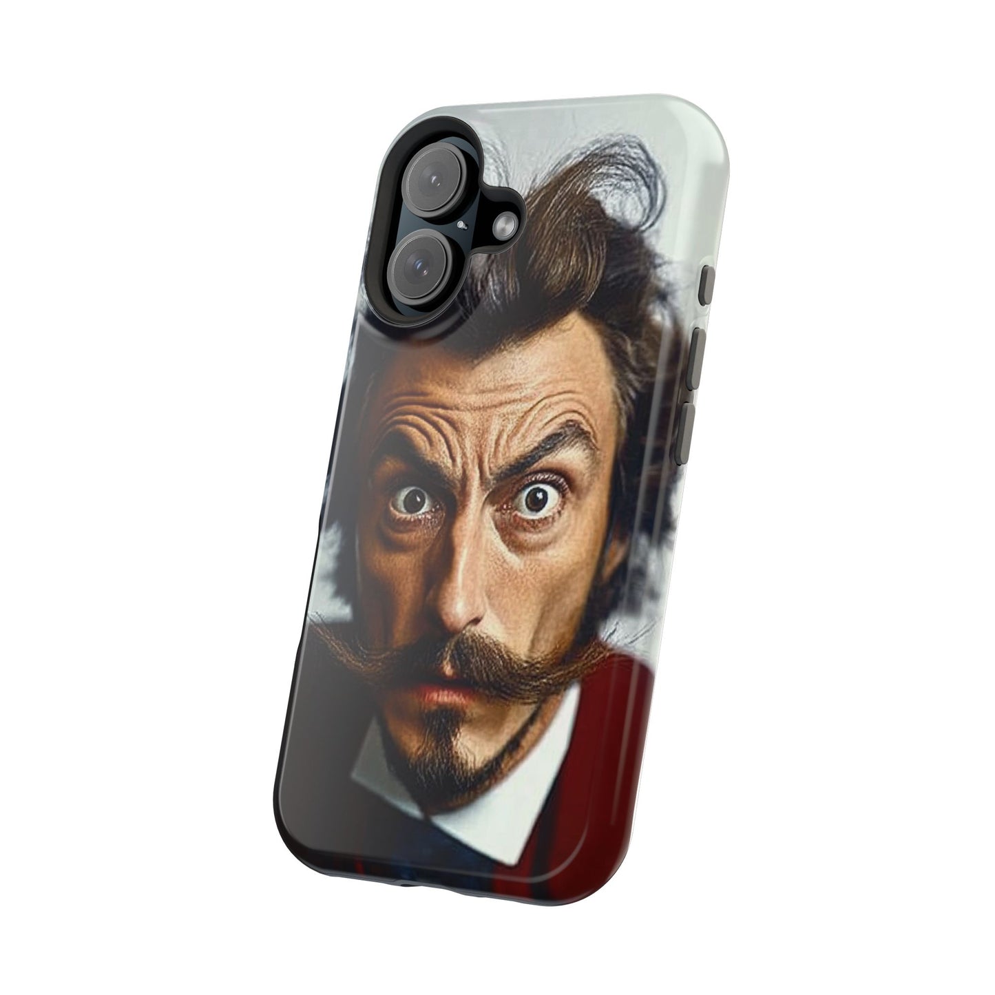 Luxurious Magnetic Wireless Charging Tough iPhone Case - “Close-Up Salvador Dali” by Moxie-Jay