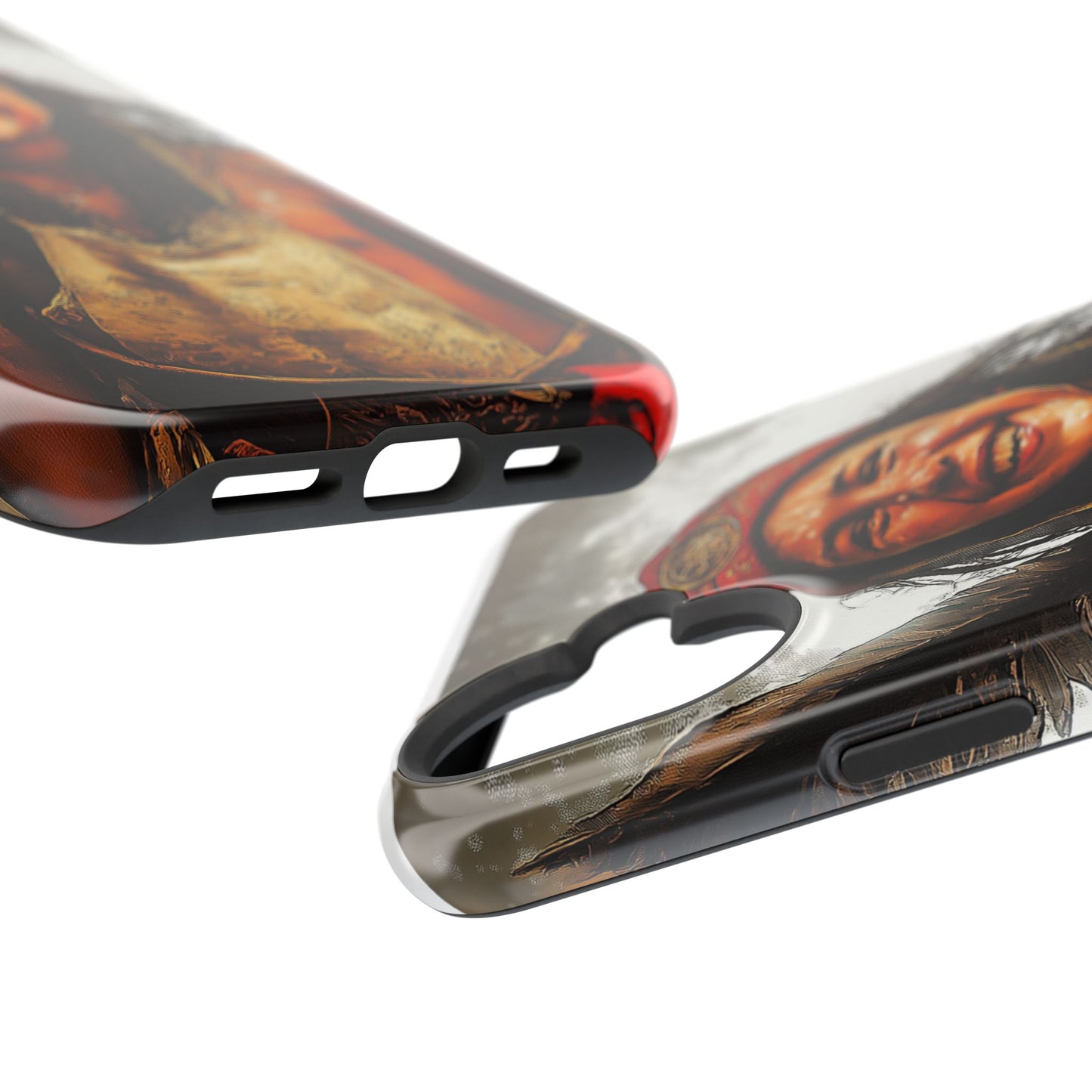 Luxurious Magnetic Wireless Charging Tough iPhone Case - Native Heritage Art by Moxie-Jay