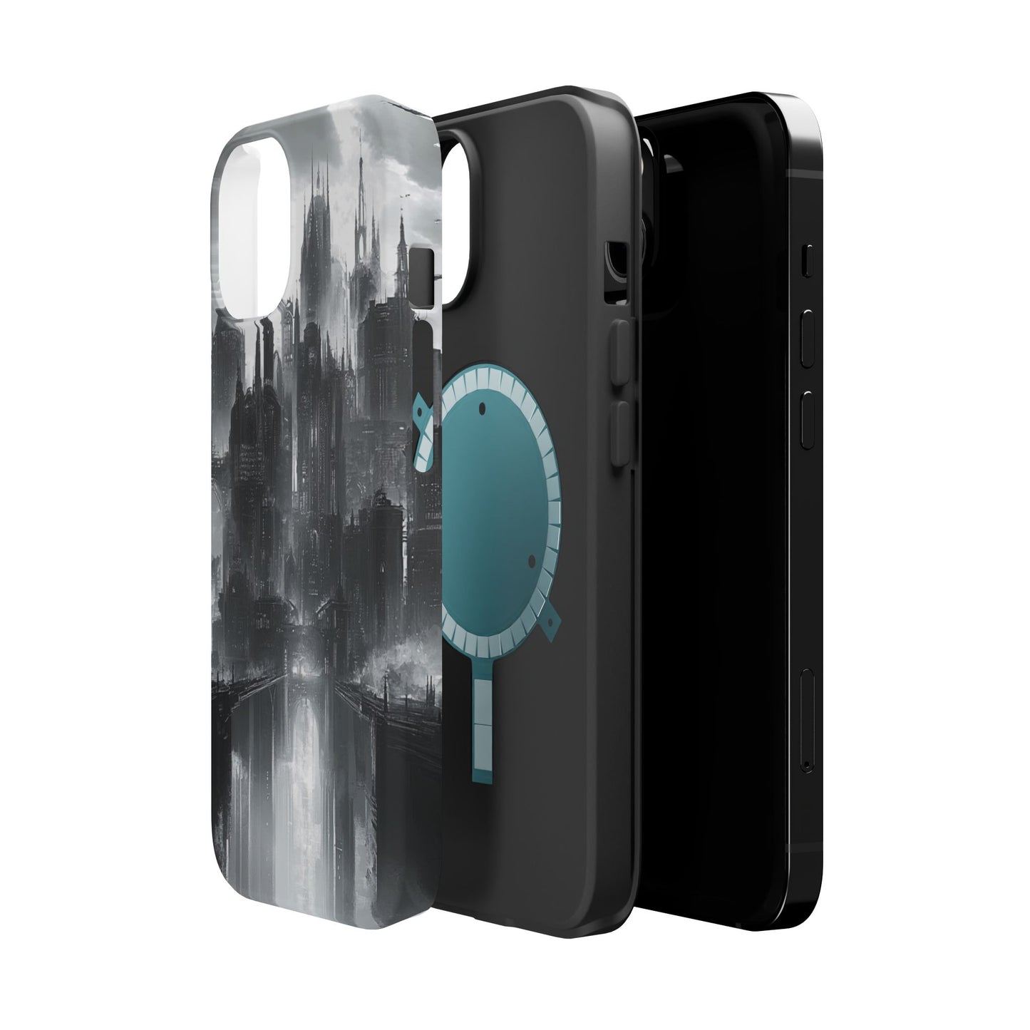 iPhone Magnetic Tough Case - Futuristic Gotham Design by Moxie Jay
