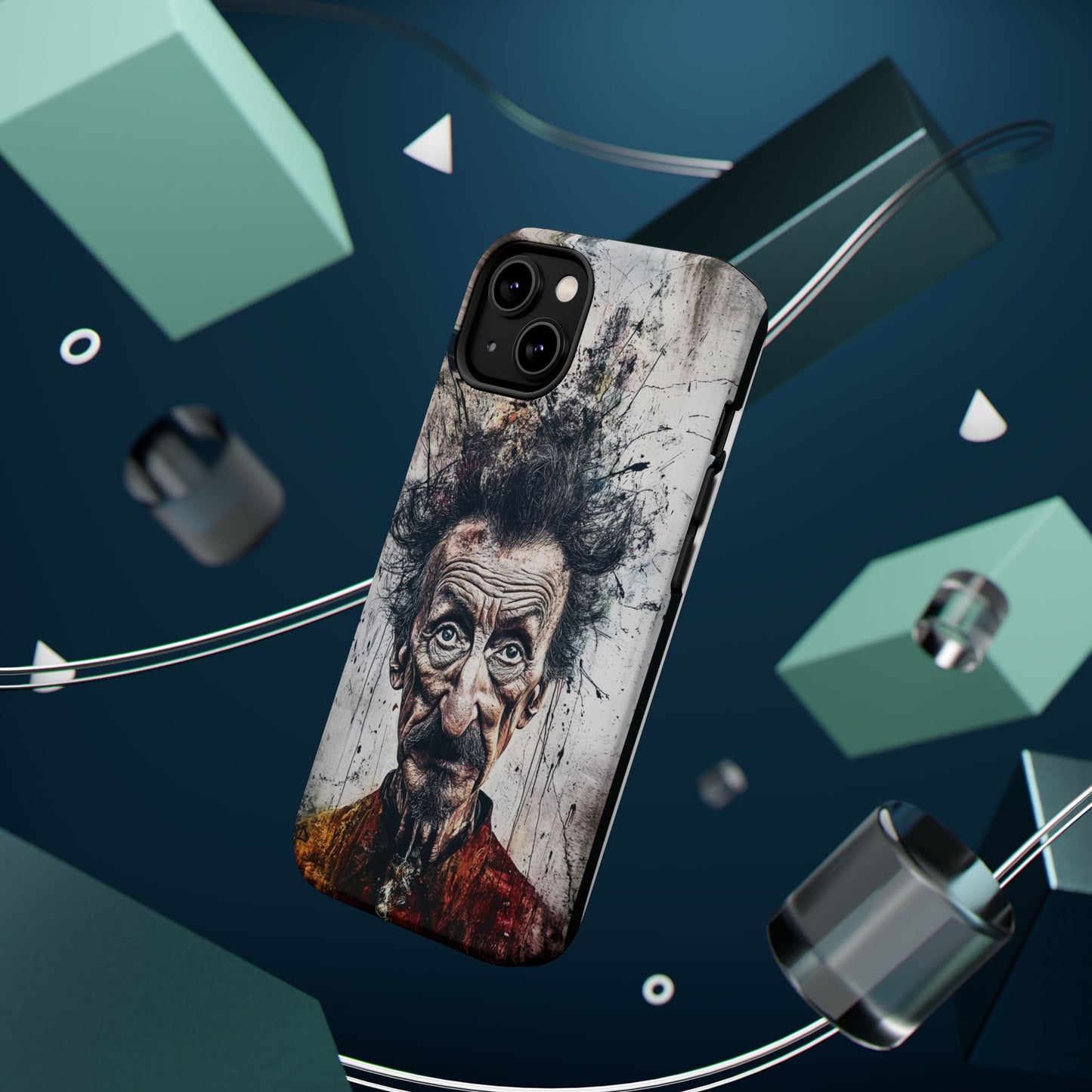 Luxurious Magnetic Wireless Charging Tough iPhone Case - "Demonic Dali" by Moxie-Jay