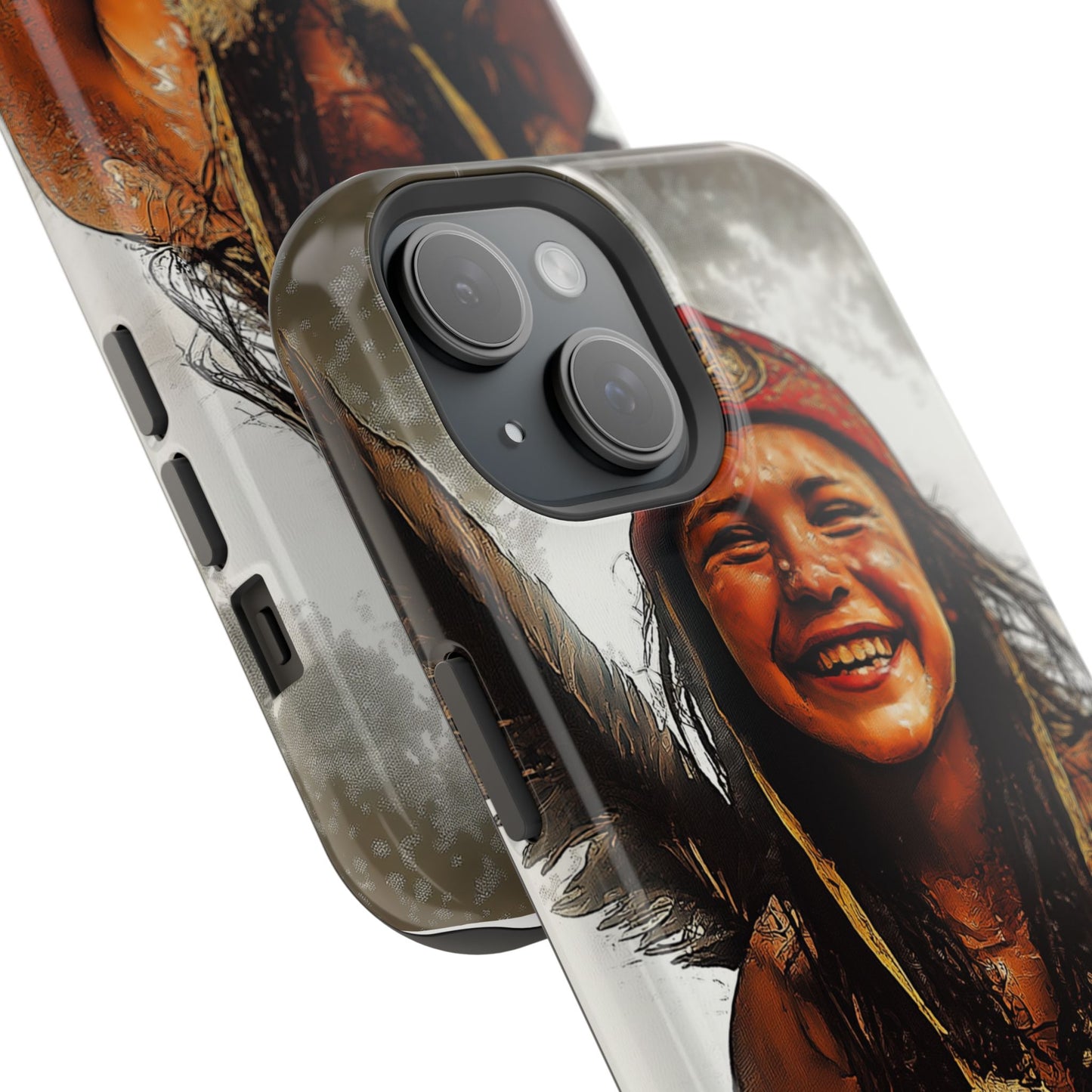 Luxurious Magnetic Wireless Charging Tough iPhone Case - Native Heritage Art by Moxie-Jay