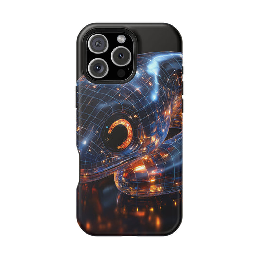 "Cosmic Reptile" Luxury Magnetic Wireless Charging iPhone Case by Moxie Jay