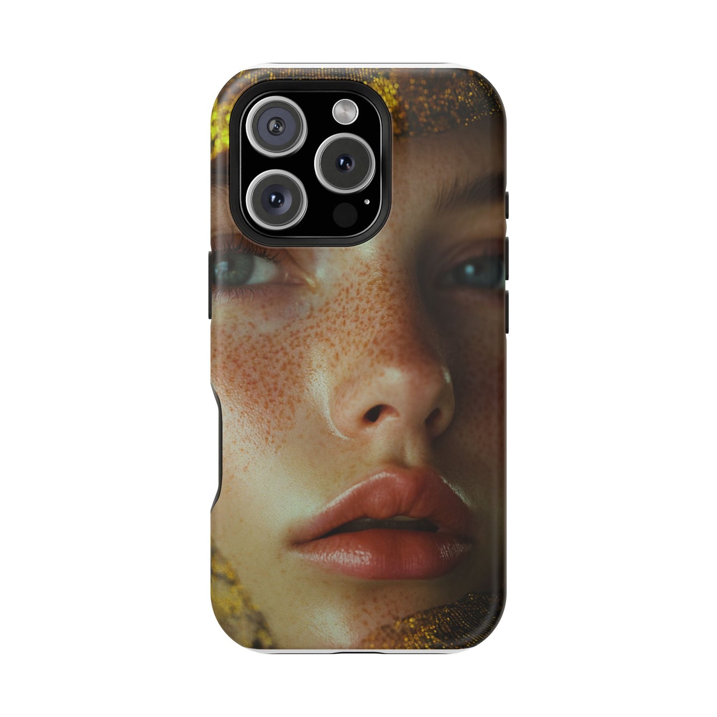 Phone Case - Close Up Girl with Freckles Photography Magnetic Tough Cases