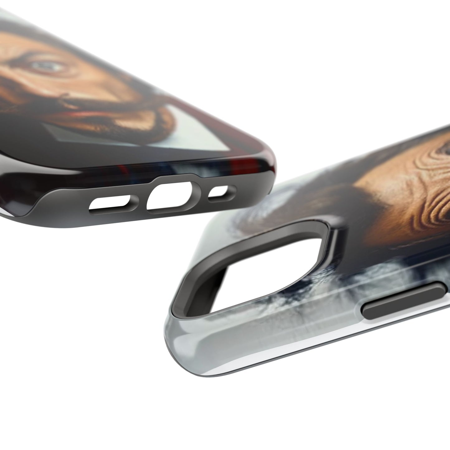 Luxurious Magnetic Wireless Charging Tough iPhone Case - “Close-Up Salvador Dali” by Moxie-Jay