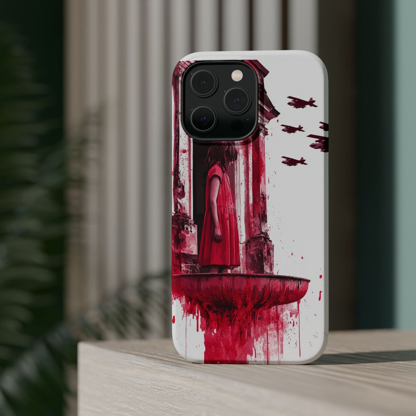Luxurious MagSafe® Compatible iPhone Case - "Resilience in Ruins" by Moxie-Jay