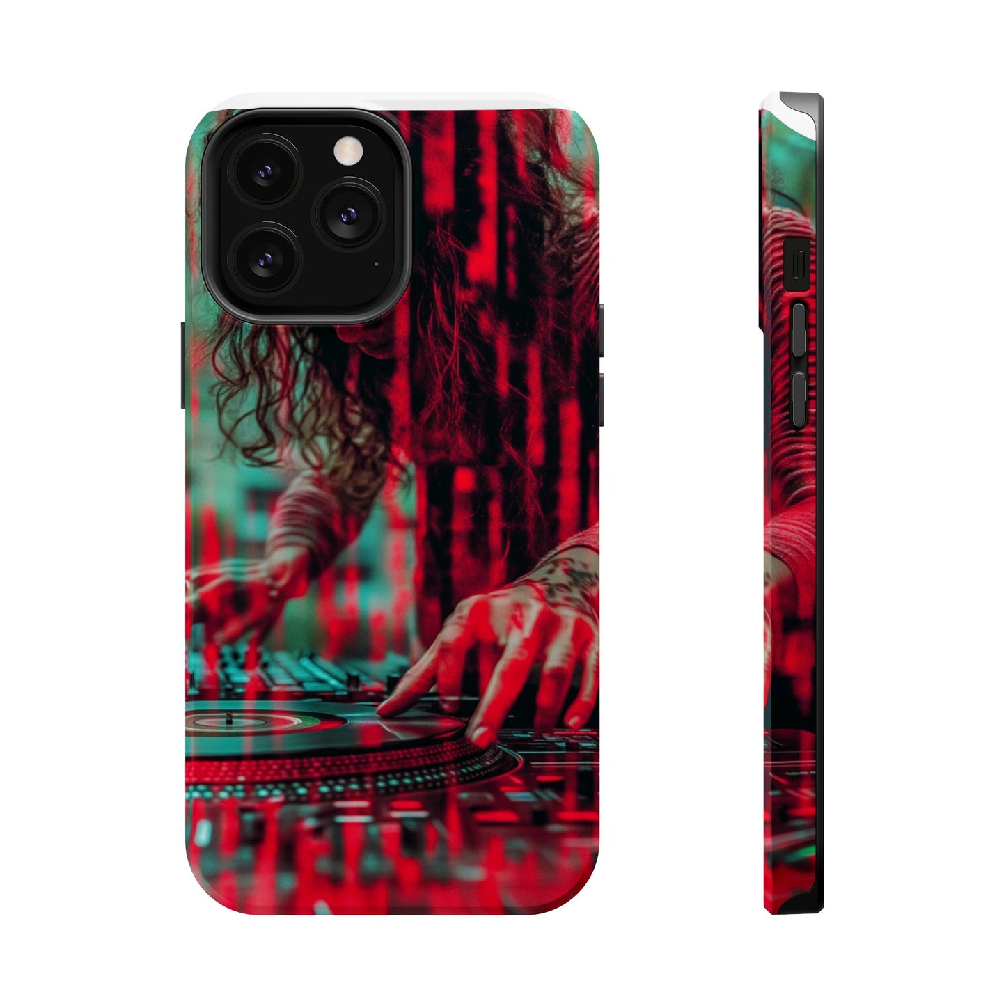 "Vinyl Virtuoso" Luxury Magnetic Wireless Charging iPhone Case by Moxie Jay