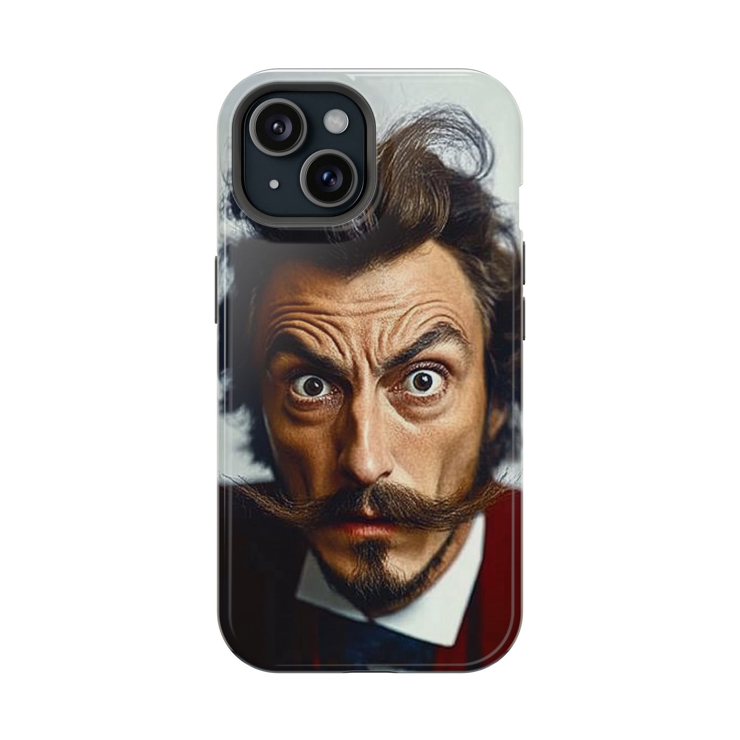 Luxurious Magnetic Wireless Charging Tough iPhone Case - “Close-Up Salvador Dali” by Moxie-Jay