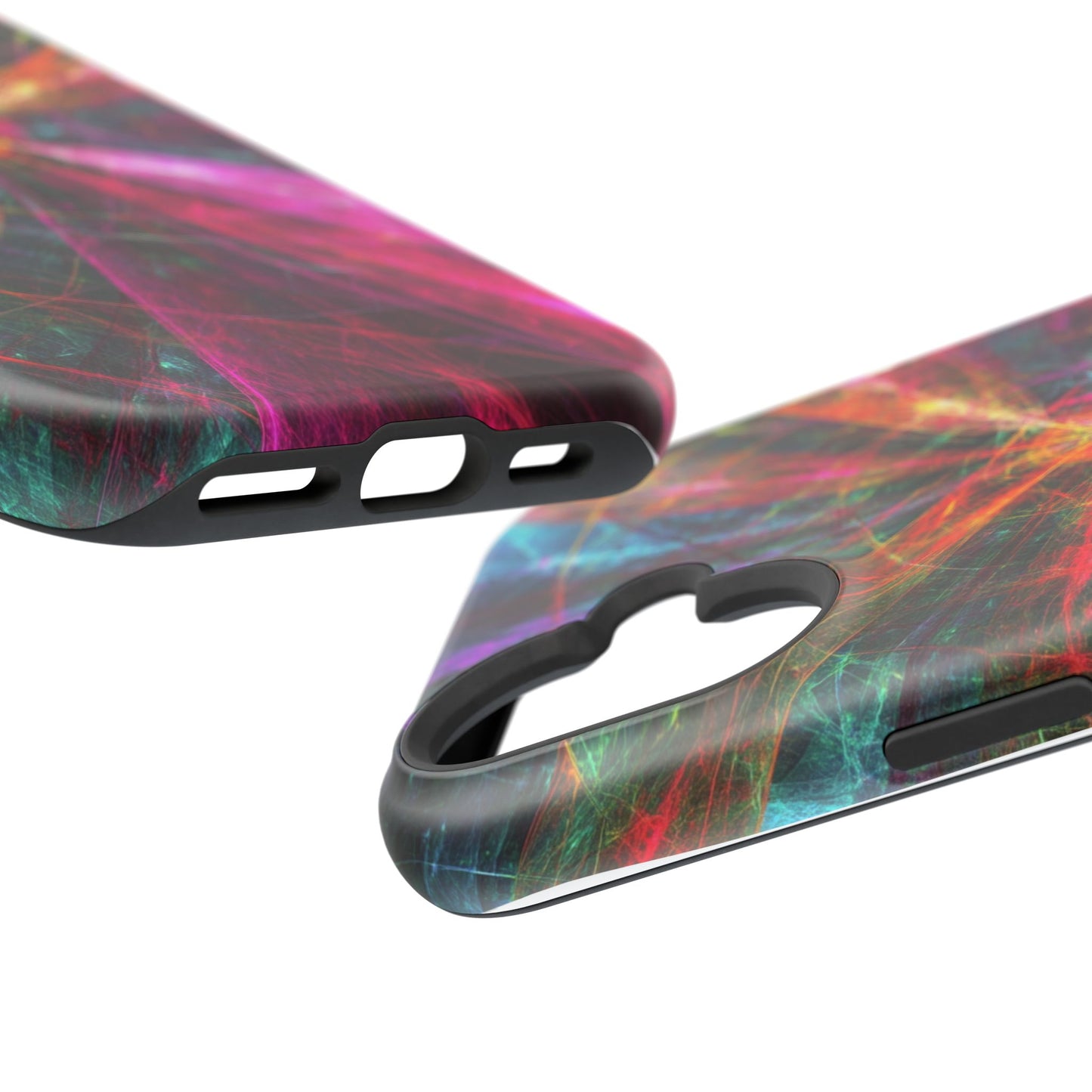 Luxurious Magnetic Wireless Charging Tough iPhone Case - “Trippy Starburst” by Moxie-Jay