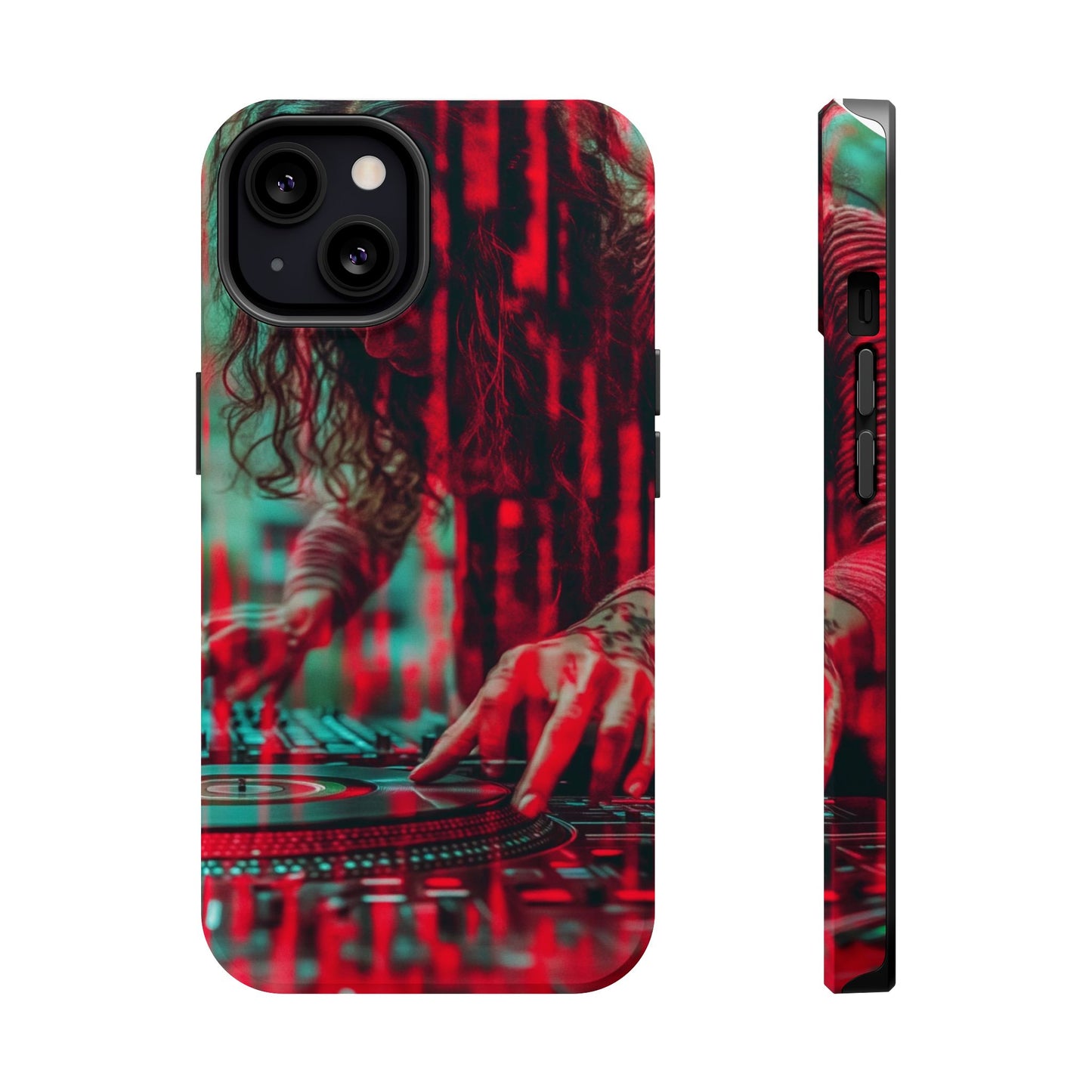 "Vinyl Virtuoso" Luxury Magnetic Wireless Charging iPhone Case by Moxie Jay