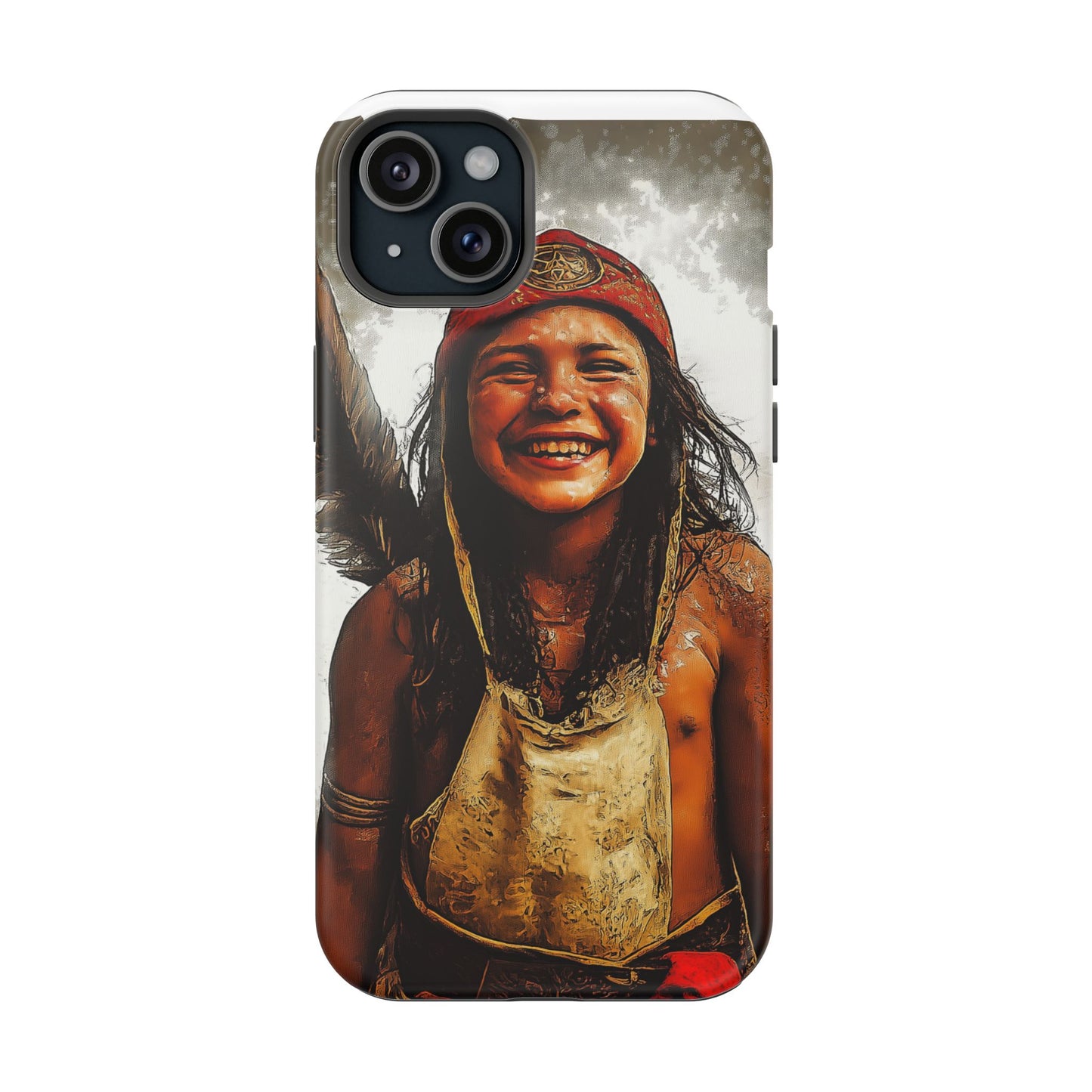 Luxurious Magnetic Wireless Charging Tough iPhone Case - Native Heritage Art by Moxie-Jay