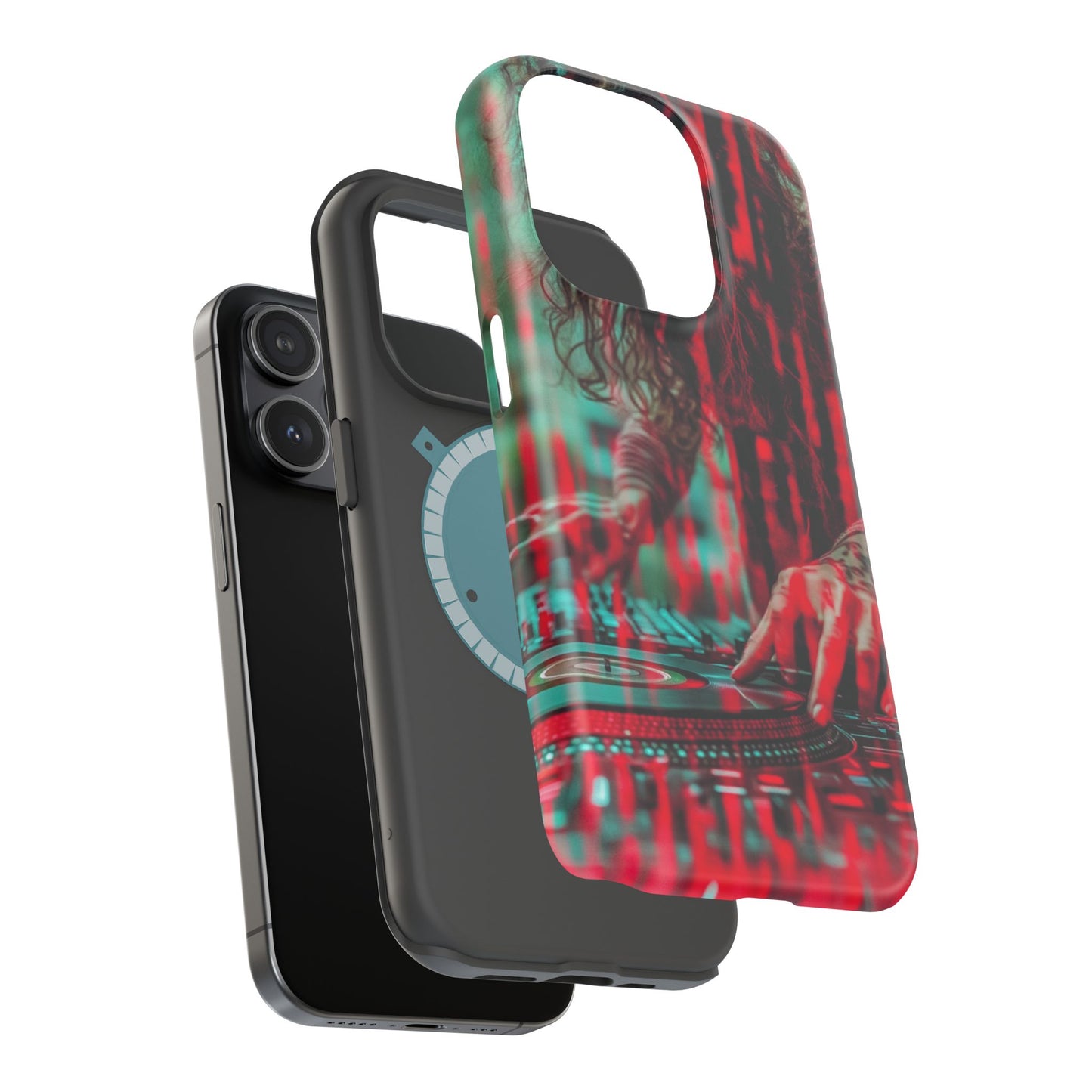 "Vinyl Virtuoso" Luxury Magnetic Wireless Charging iPhone Case by Moxie Jay