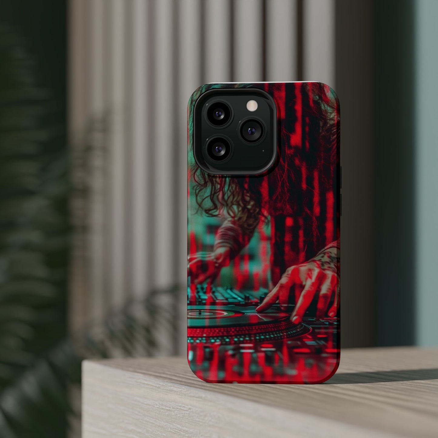 "Vinyl Virtuoso" Luxury Magnetic Wireless Charging iPhone Case by Moxie Jay