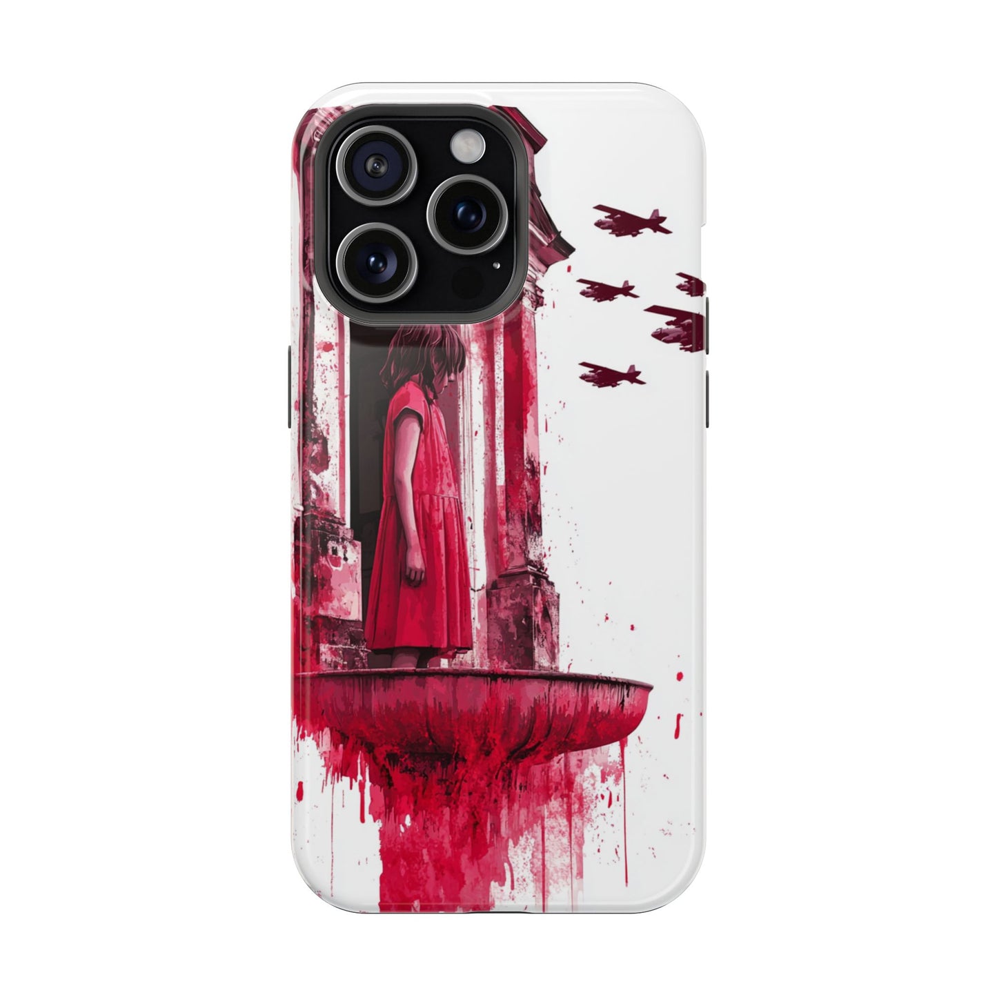 Luxurious MagSafe® Compatible iPhone Case - "Resilience in Ruins" by Moxie-Jay