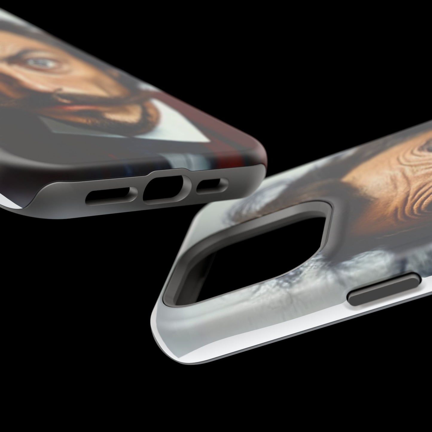 Luxurious Magnetic Wireless Charging Tough iPhone Case - “Close-Up Salvador Dali” by Moxie-Jay