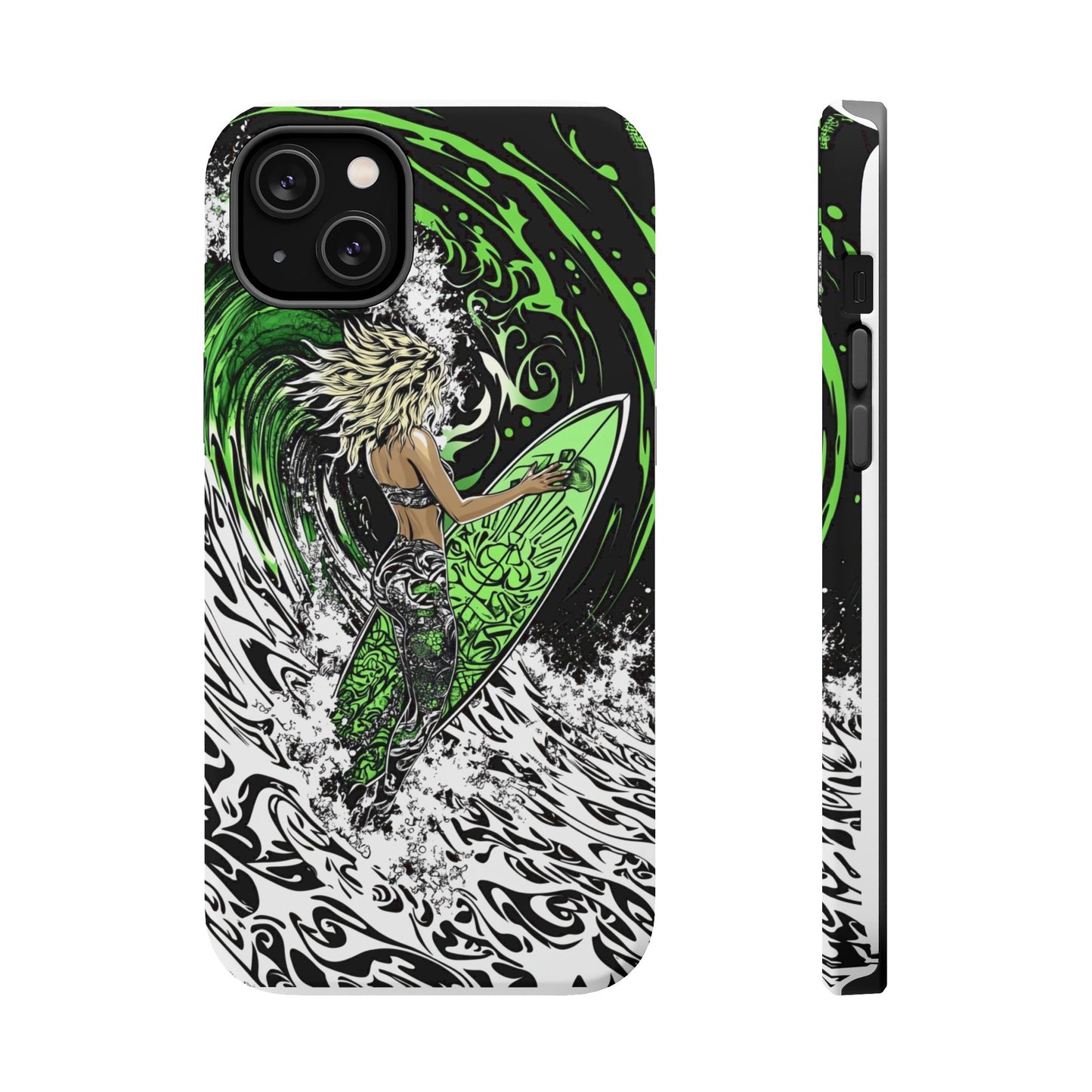 Luxurious Magnetic Wireless Charging Tough iPhone Case - "Surf's Up" by Moxie-Jay