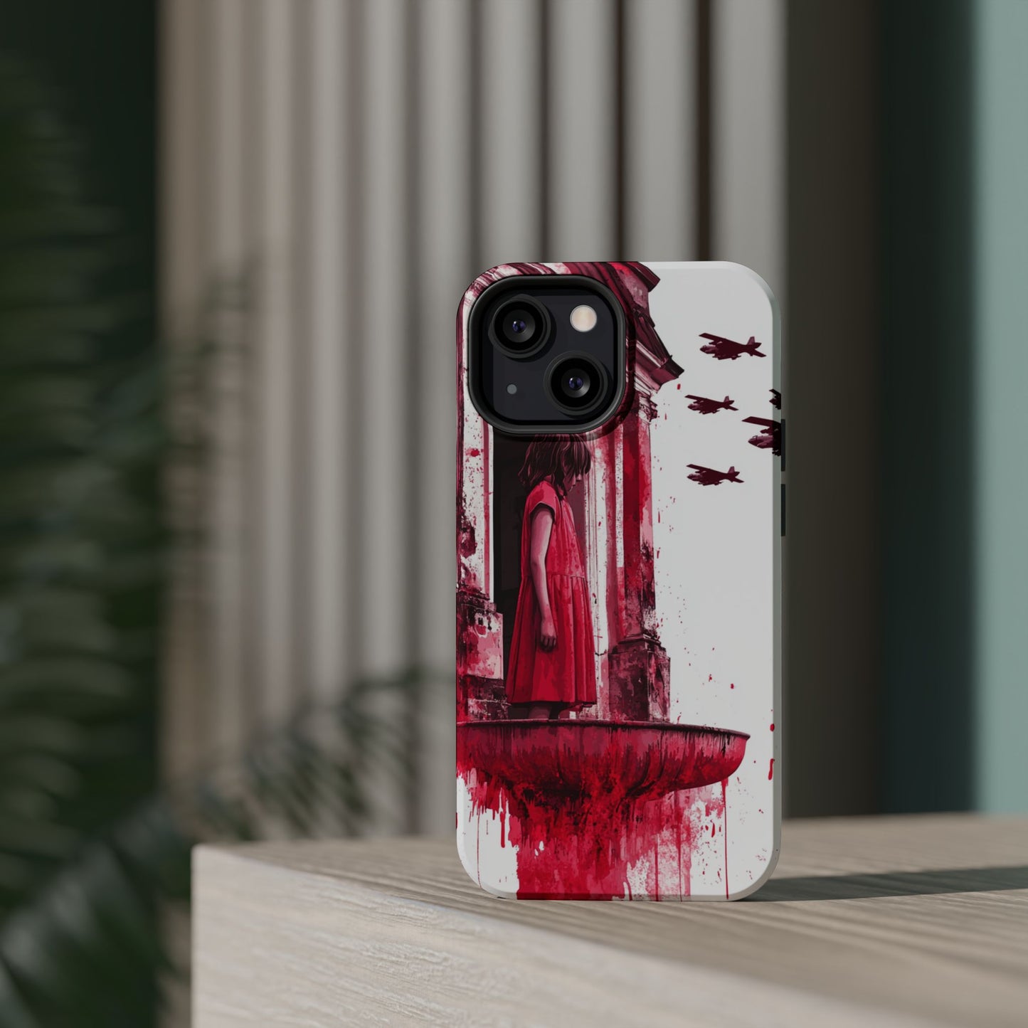 Luxurious MagSafe® Compatible iPhone Case - "Resilience in Ruins" by Moxie-Jay