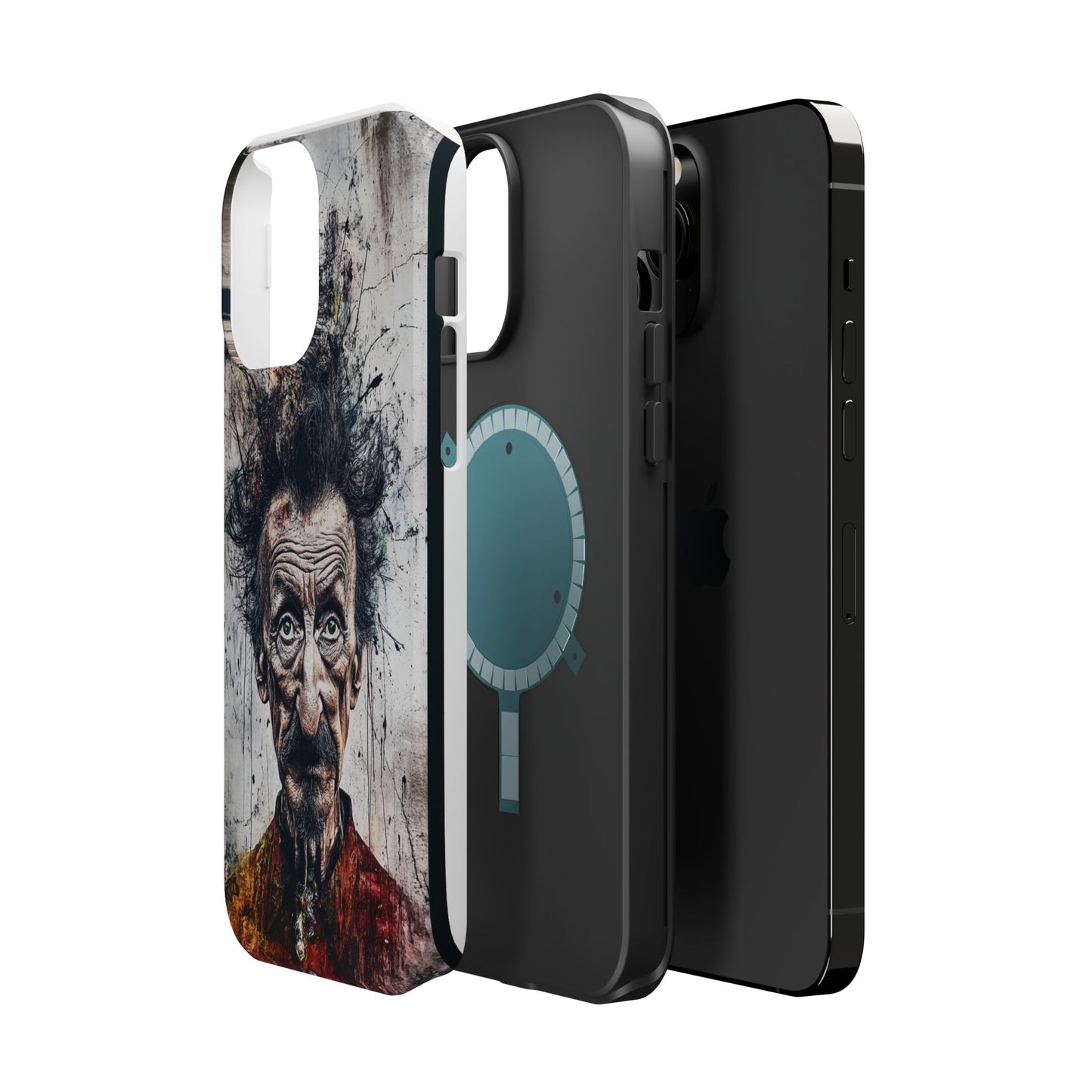Luxurious Magnetic Wireless Charging Tough iPhone Case - "Demonic Dali" by Moxie-Jay