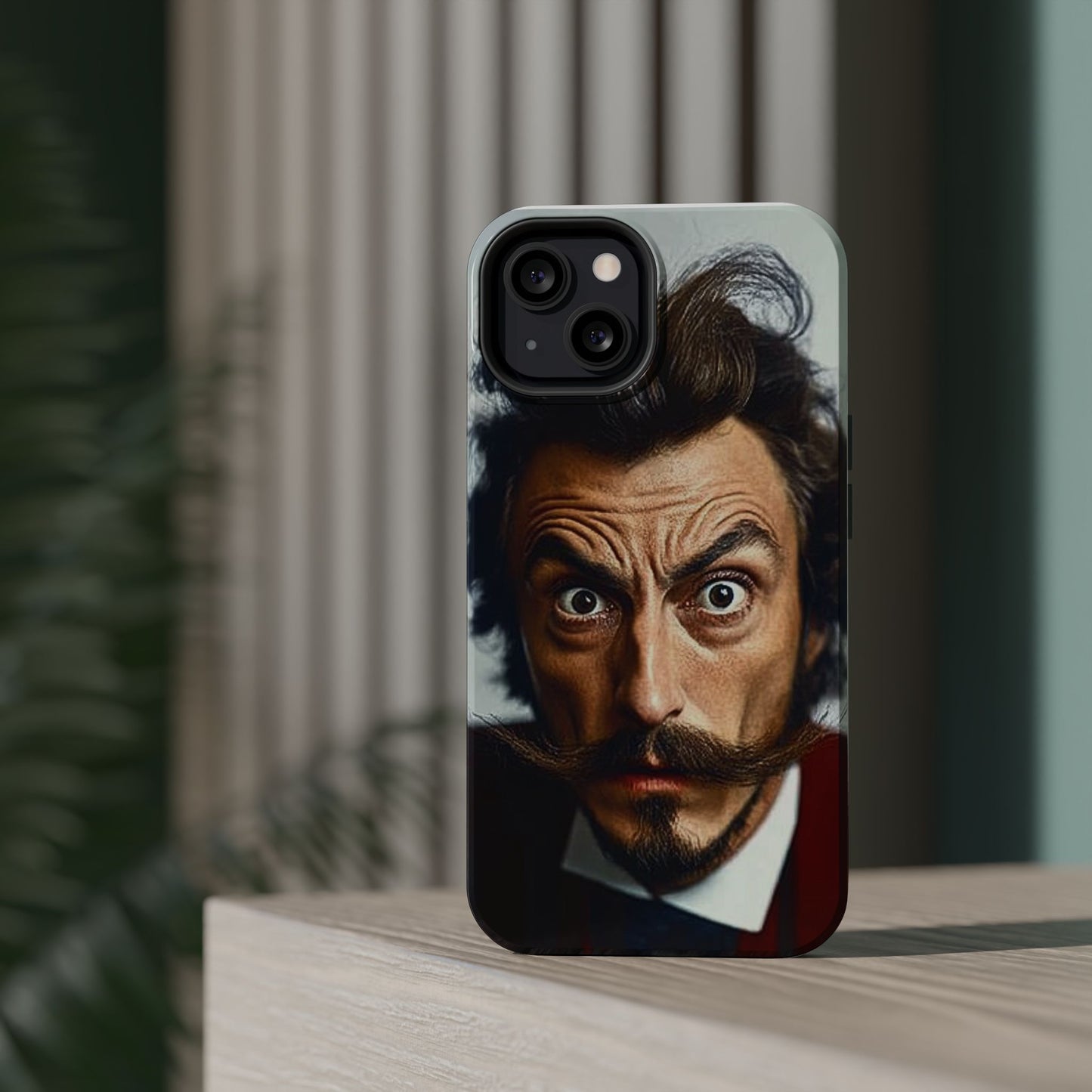 Luxurious Magnetic Wireless Charging Tough iPhone Case - “Close-Up Salvador Dali” by Moxie-Jay
