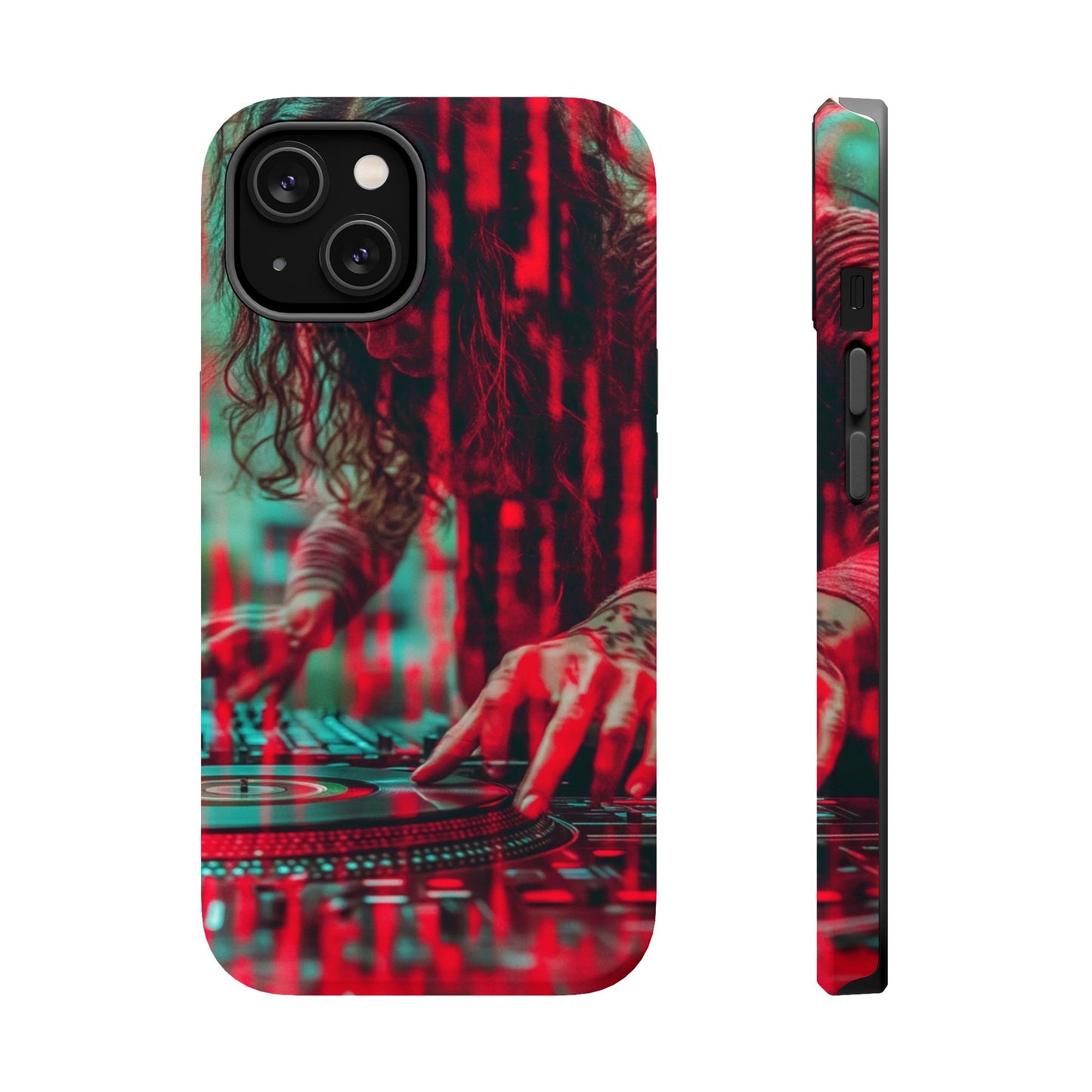 "Vinyl Virtuoso" Luxury Magnetic Wireless Charging iPhone Case by Moxie Jay